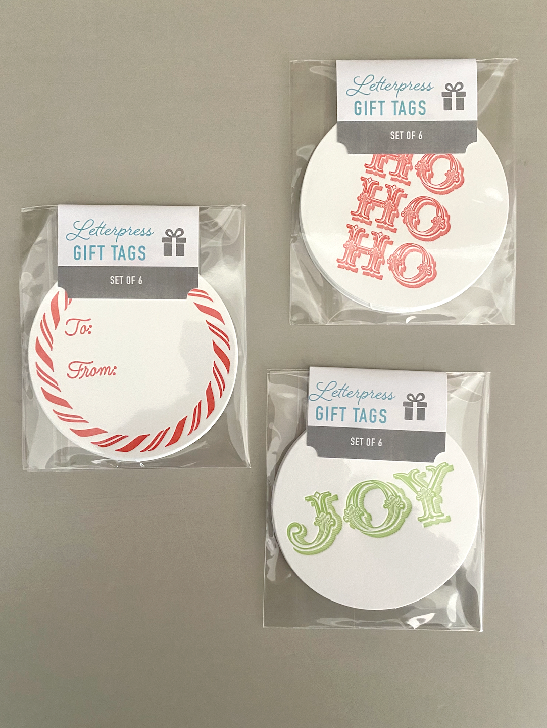 Letterpress Holiday Gift Tags