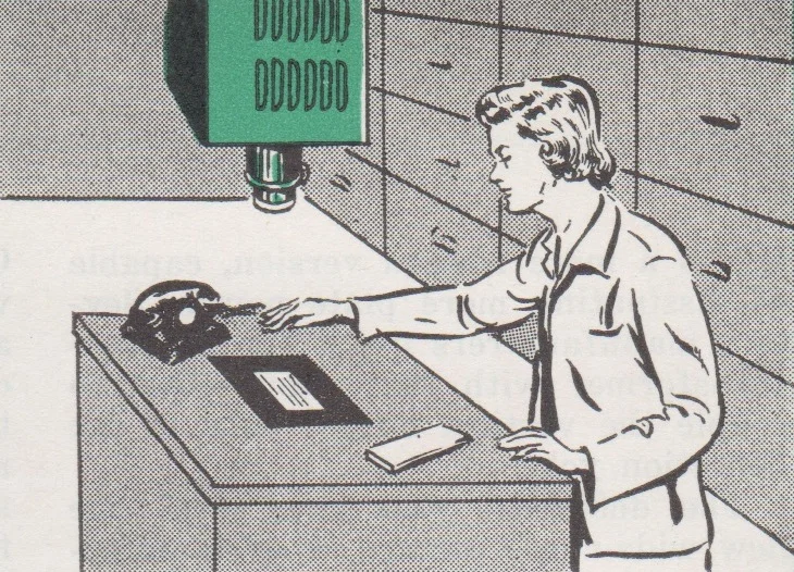 Transmitting the image of a signature to a bank clerk out front