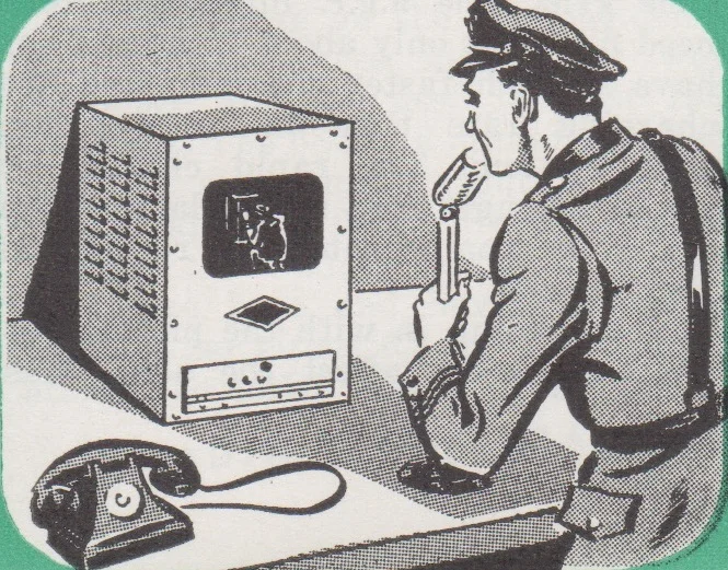 A night watchman calls for back-up as he sees the burglar burgling