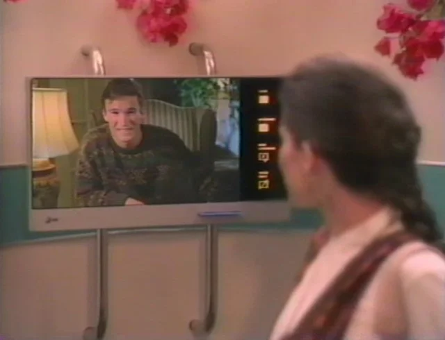 Video payphone in the airport of the future (AT&T concept video “Connections,” 1993)
