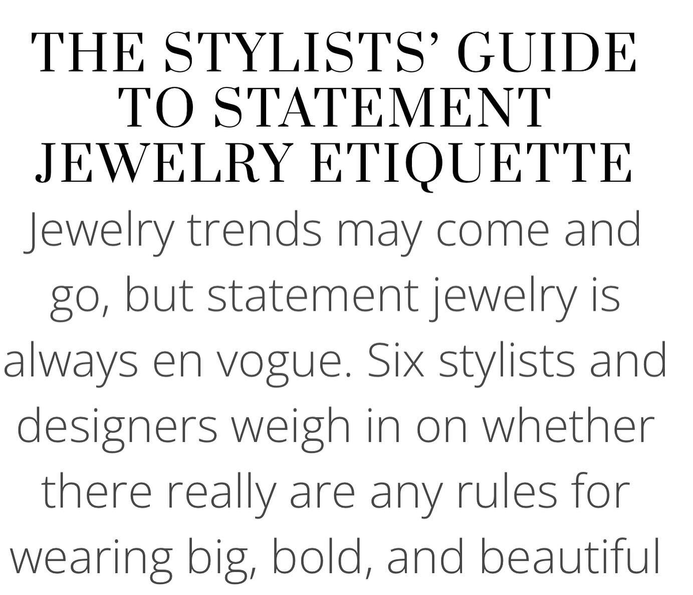 &ldquo;Statement Jewelry is like art&mdash;it&rsquo;s subjective, expressive, and highly personal,&rdquo; says Shaye Strager, a fashion stylist who has dressed celebrities and CEOs across the country for more than 20 years. &ldquo;It is also an inves