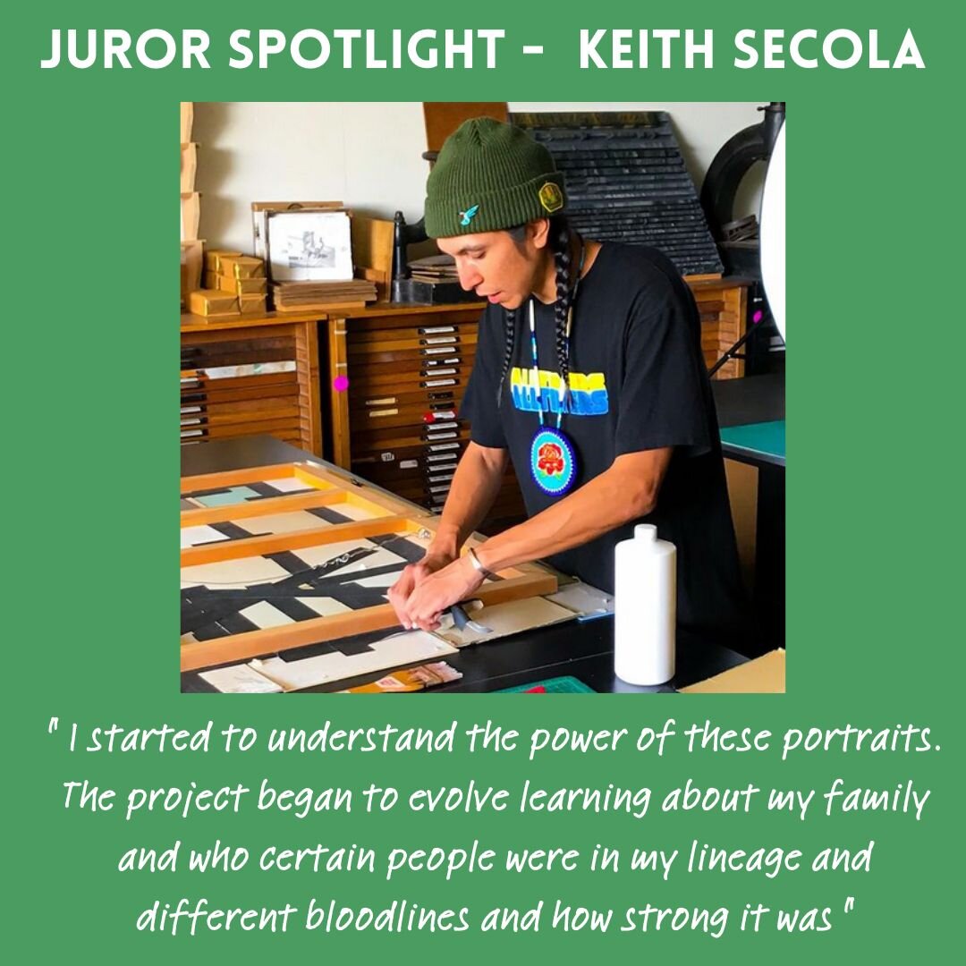 Keith Secola @mino_mashkiki is a Northern Ute/Anishiaabe printmaker.  Secola&rsquo;s printmaking practice is a critique of text, images, and persuasion as it relates to history. He screenprints large-scale photographs from his family&rsquo;s photo ar