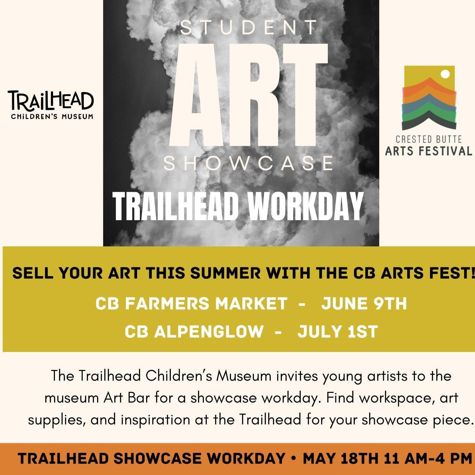 Our friends at @trailhead_childrens_museum are hosting a makers workshop this Saturday to assist students in producing work to place into our Student Art Showcase pop-up events this summer.  More information on how to enter work into the student show