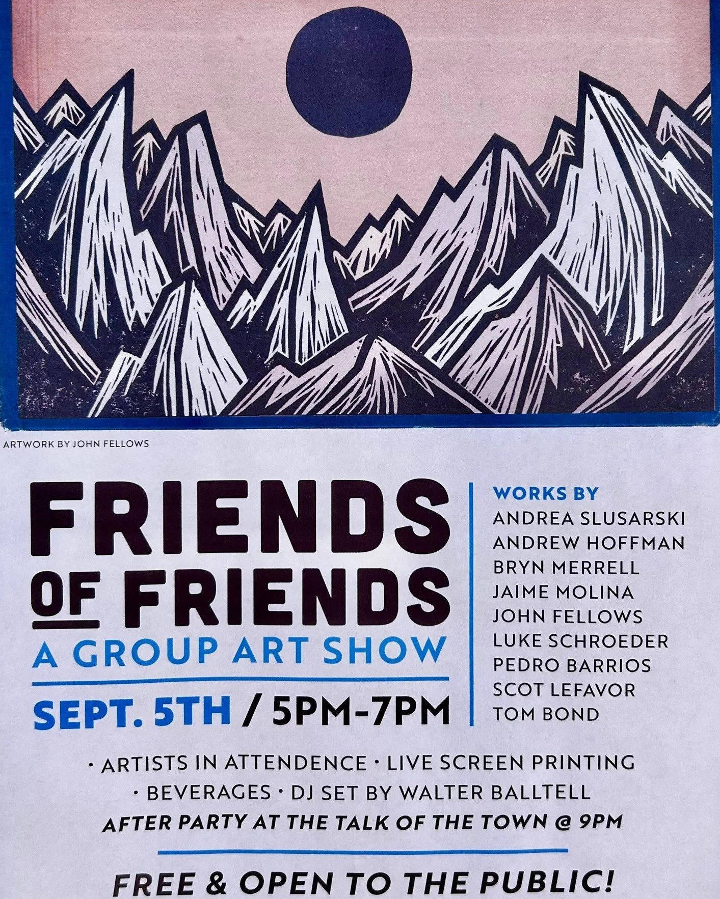 Join the fun this FRIDAY at CB @cbcenterforthearts !
&ldquo;Friends of Friends&rdquo; is a group exhibition that gathers a vibrant mix of artists working across a wide range of styles, mediums, and perspectives. Show curated by @jfellows56