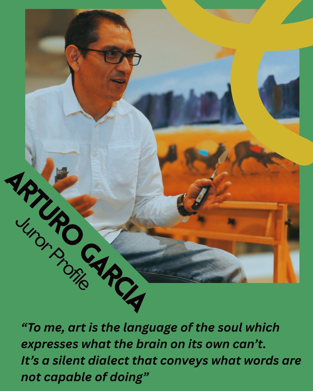 Arturo Garcia is a full-time working artist living in Colorado. He has exhibited at the Denver Art Museum, Mexican Cultural Center,  Aurora History Museum, the Denver Center for the Performing Arts,  and has collaborated with CU Boulder, Metropolitan