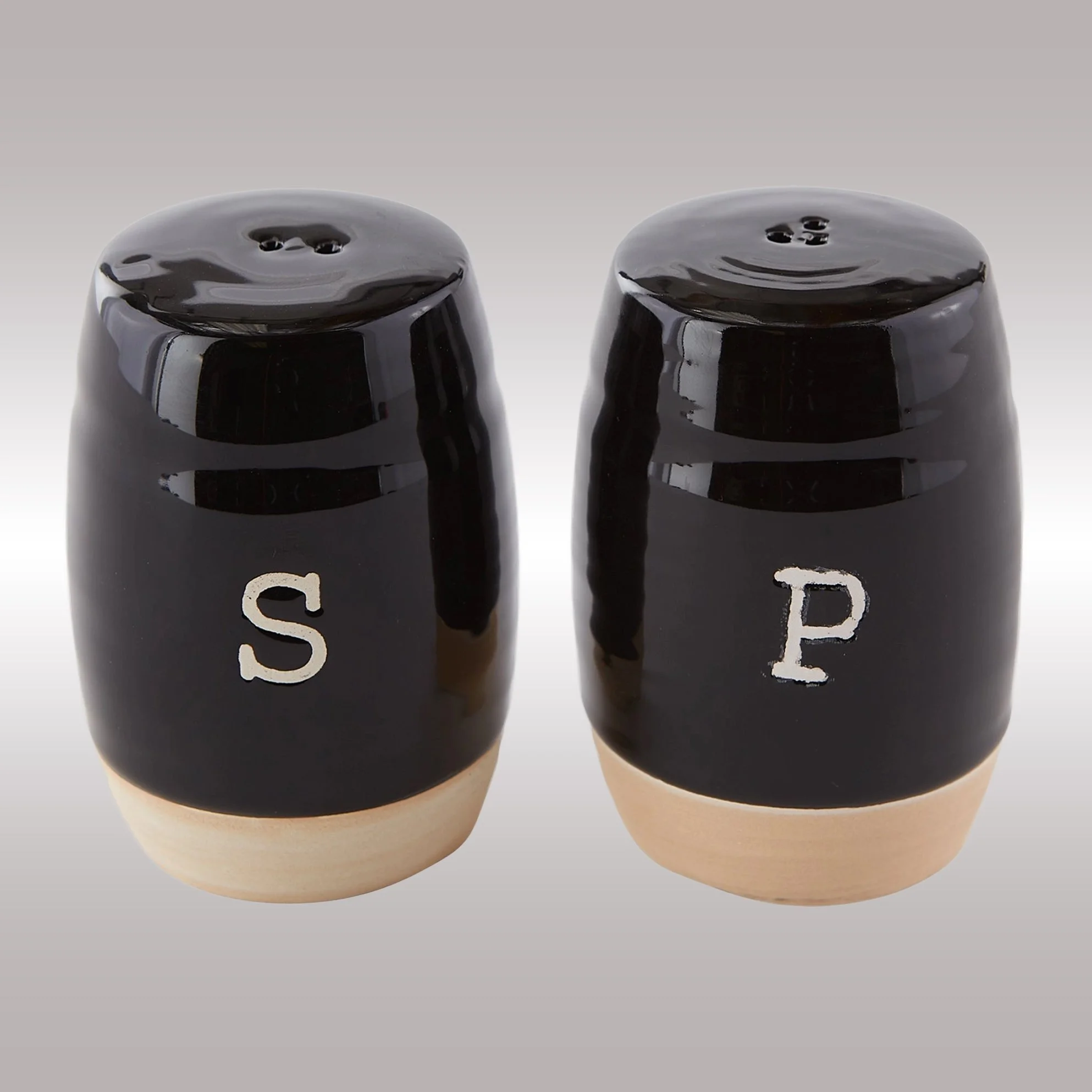 Black Ceramic Salt and Pepper Shakers - Design Imports.jpg