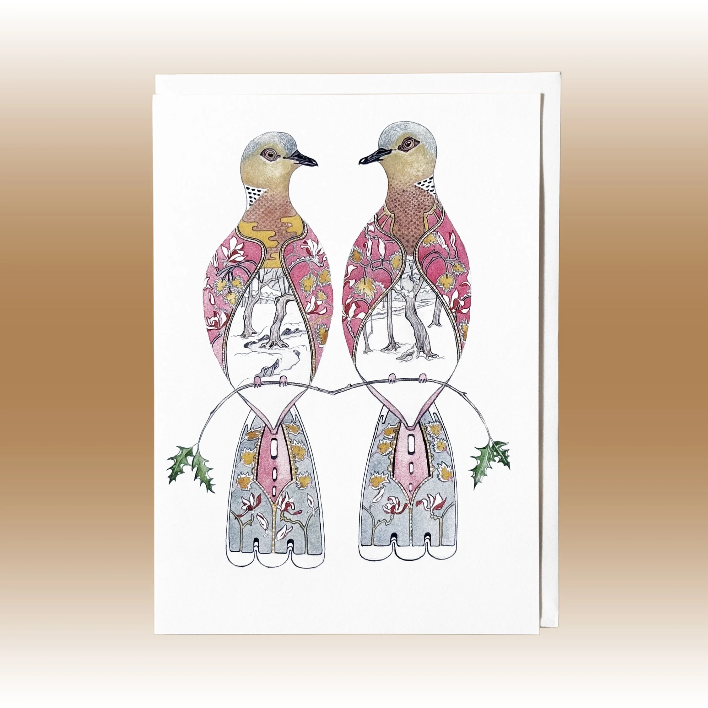 Two Turtle Doves Greeting Card