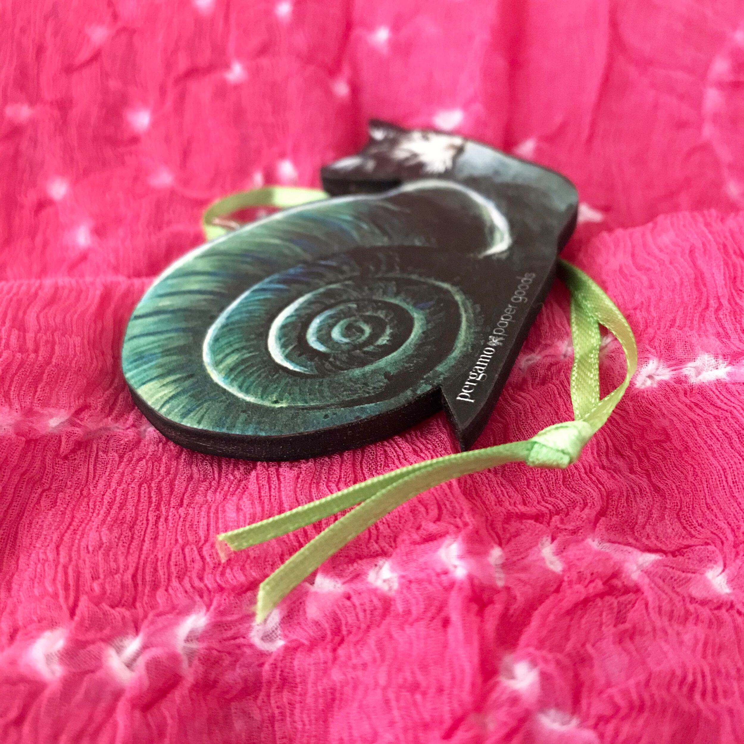 Snail Cat Holiday Ornament Side View.jpg