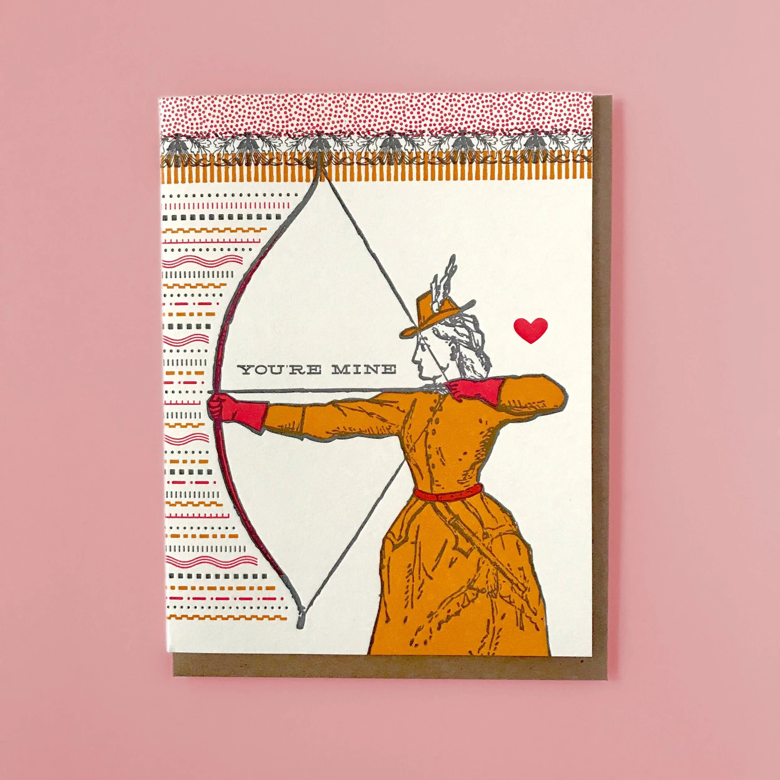 Youre Mine Archer Woman Hammerpress Letterpress Card.jpg