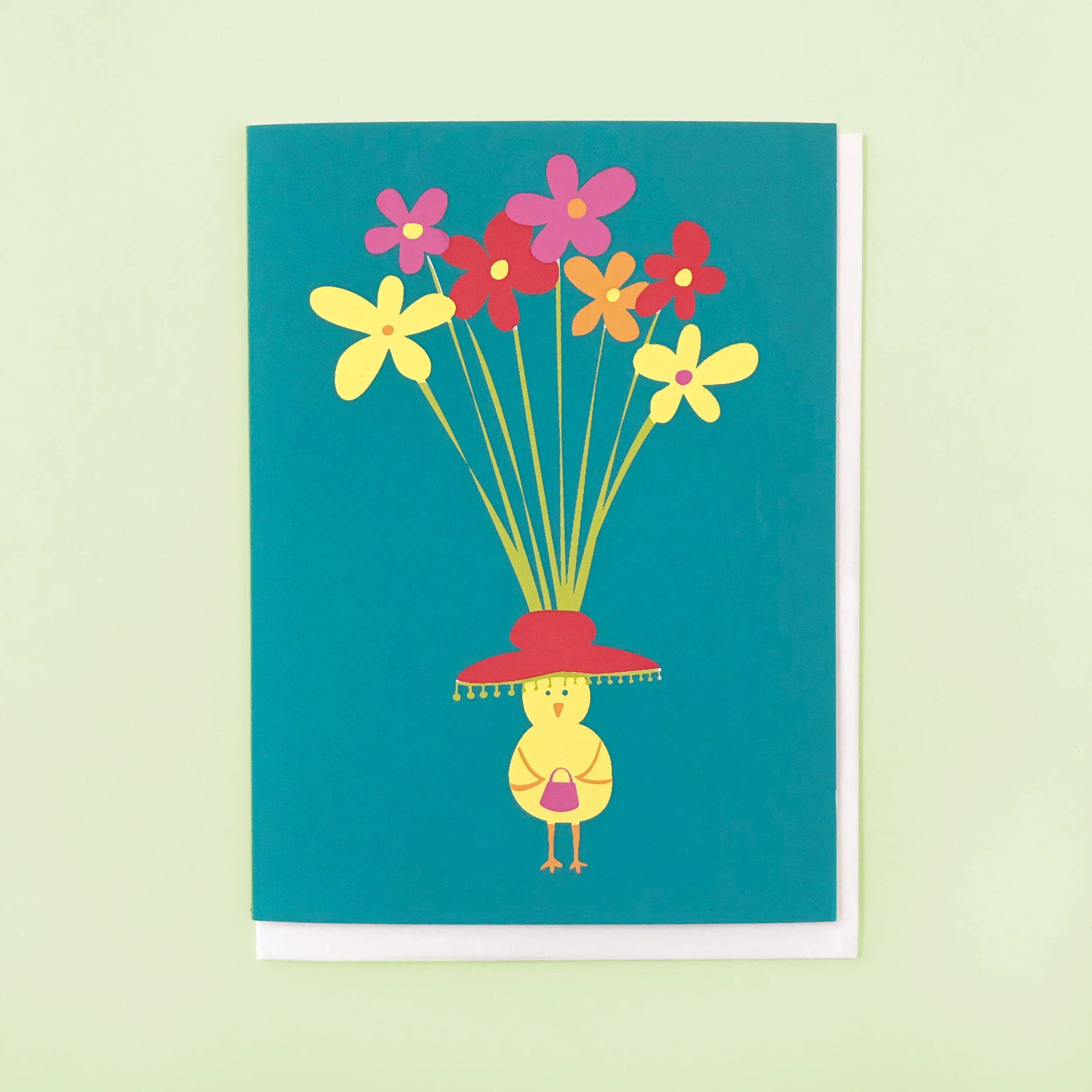 Easter Bonnet Chick Card
