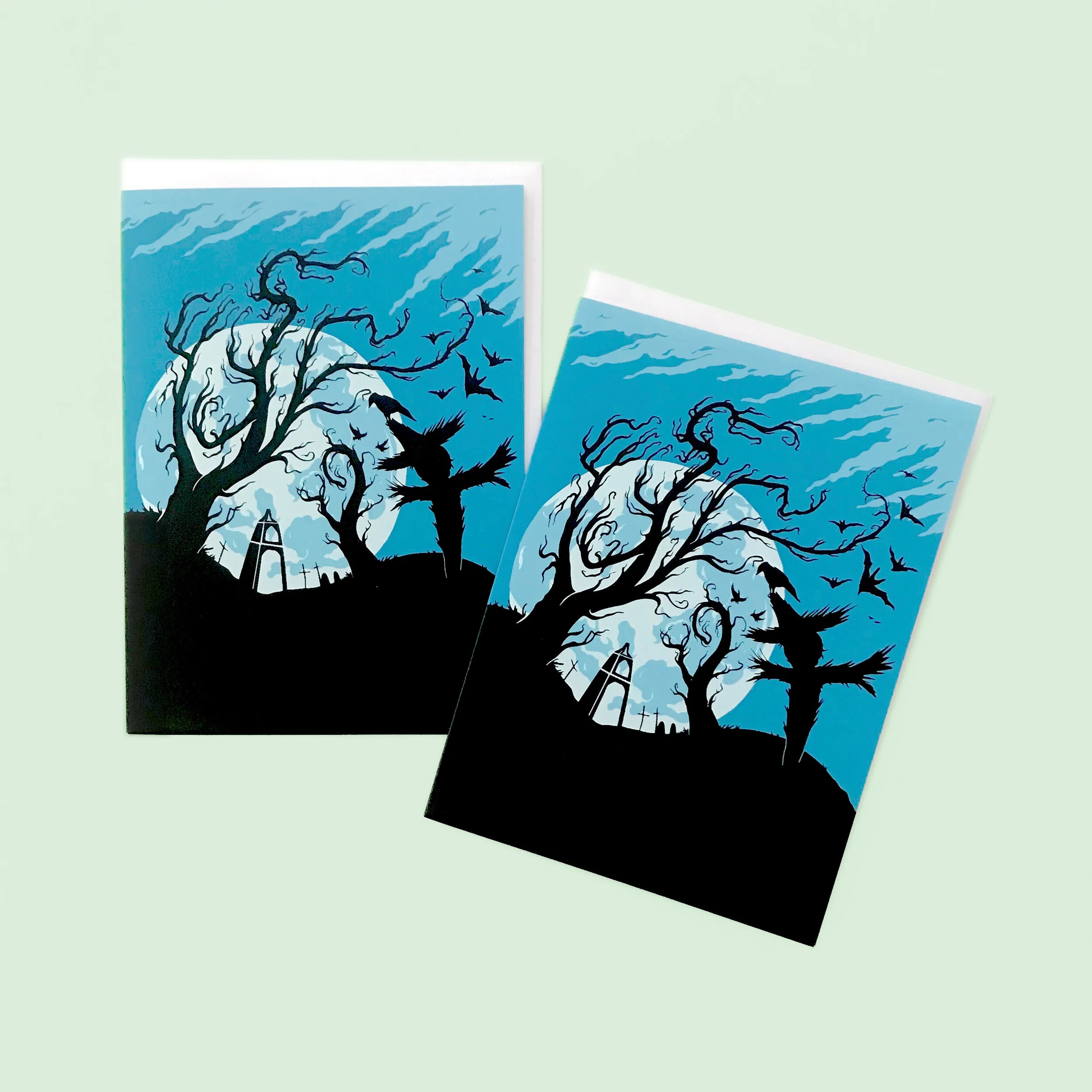 Creepy Halloween Scene Card - Great Arrow Graphics.jpg