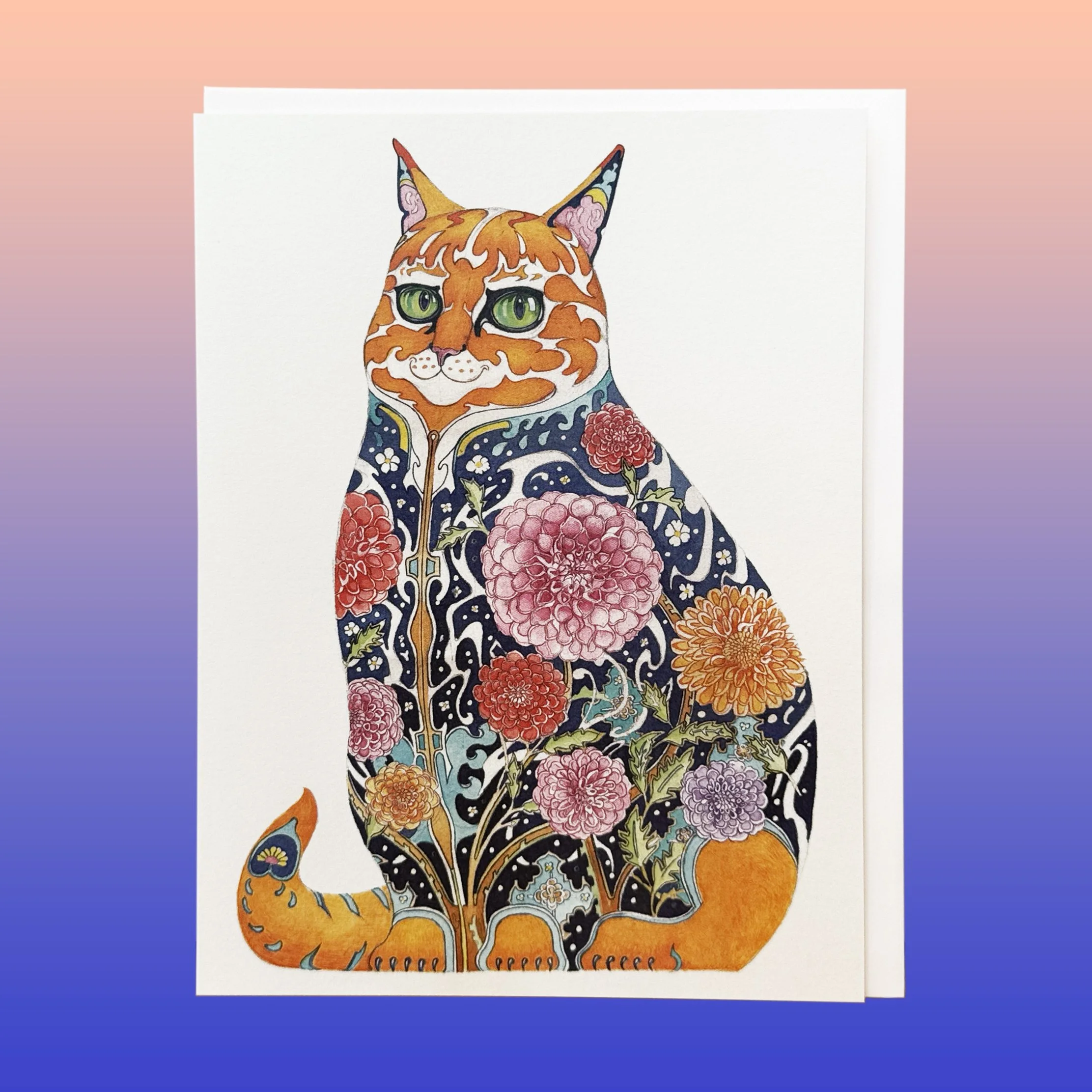 Ginger Tom Cat Greeting Card