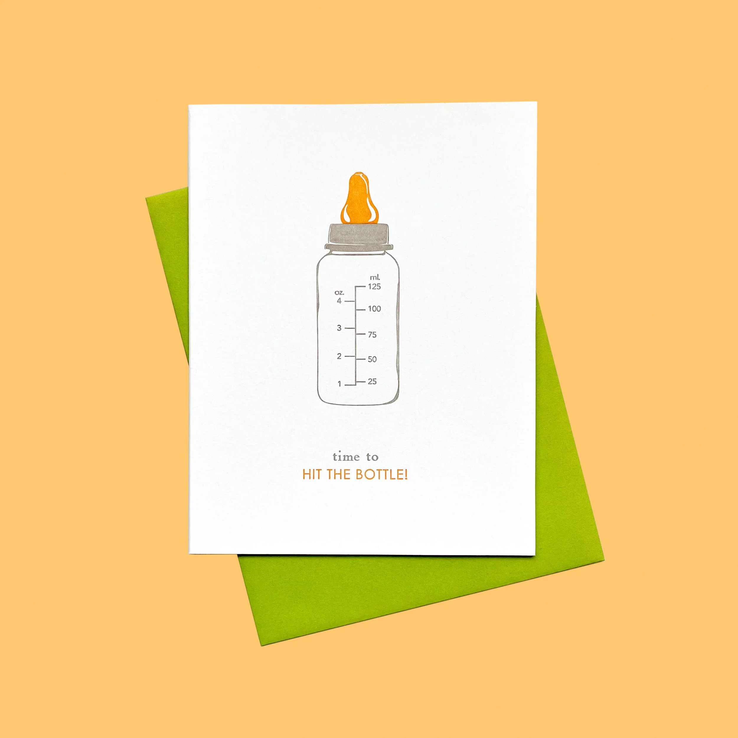 Baby Bottle New Baby Card