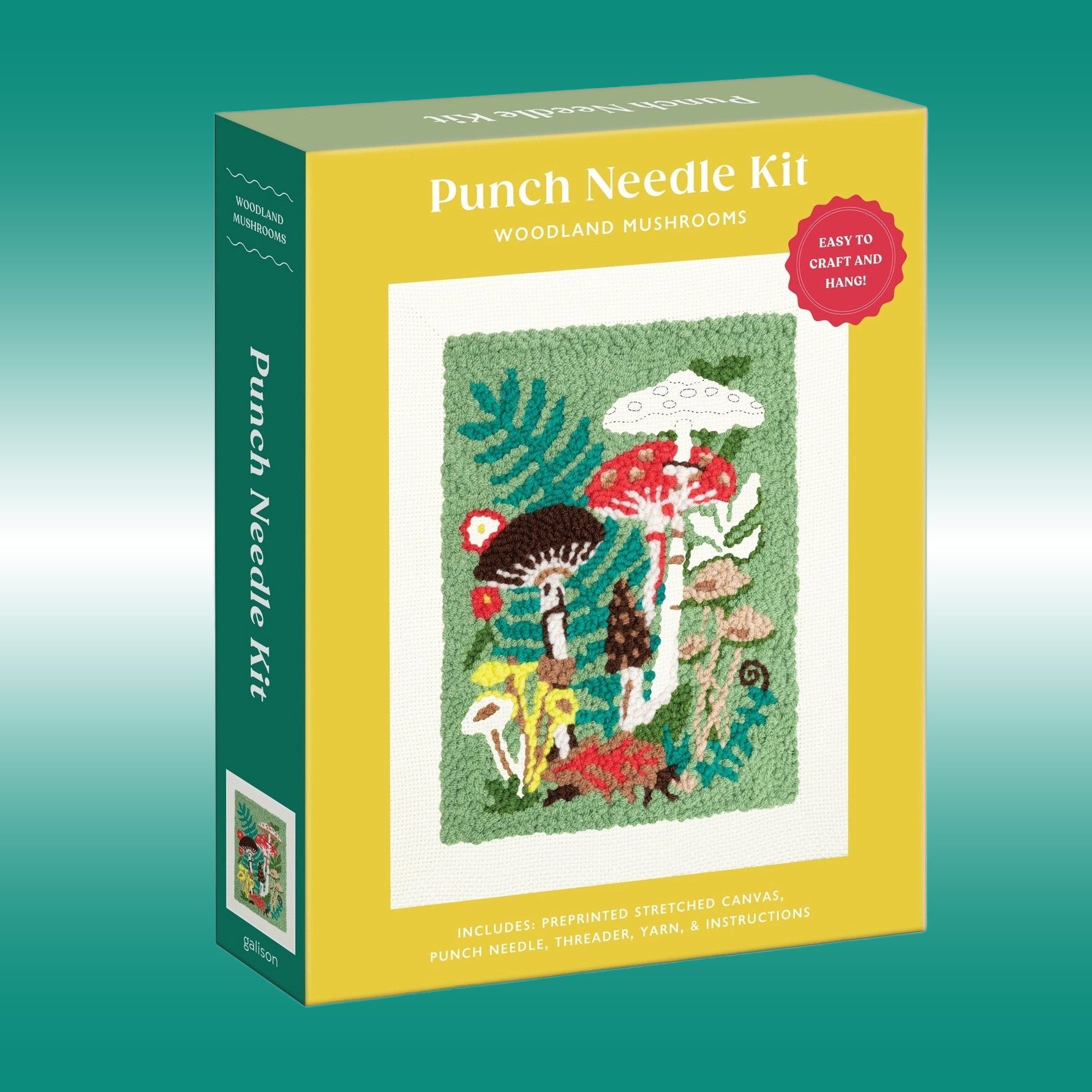 Woodland Mushrooms Punch Needle Kit