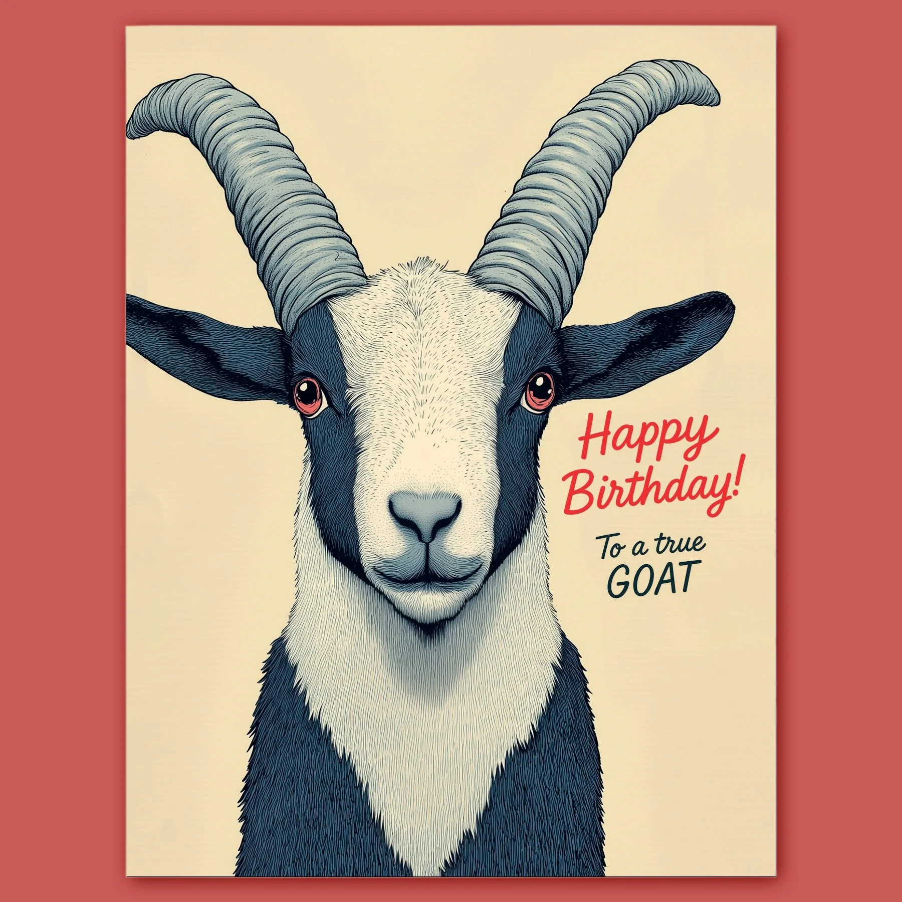 Happy Birthday, Goat Greeting Card