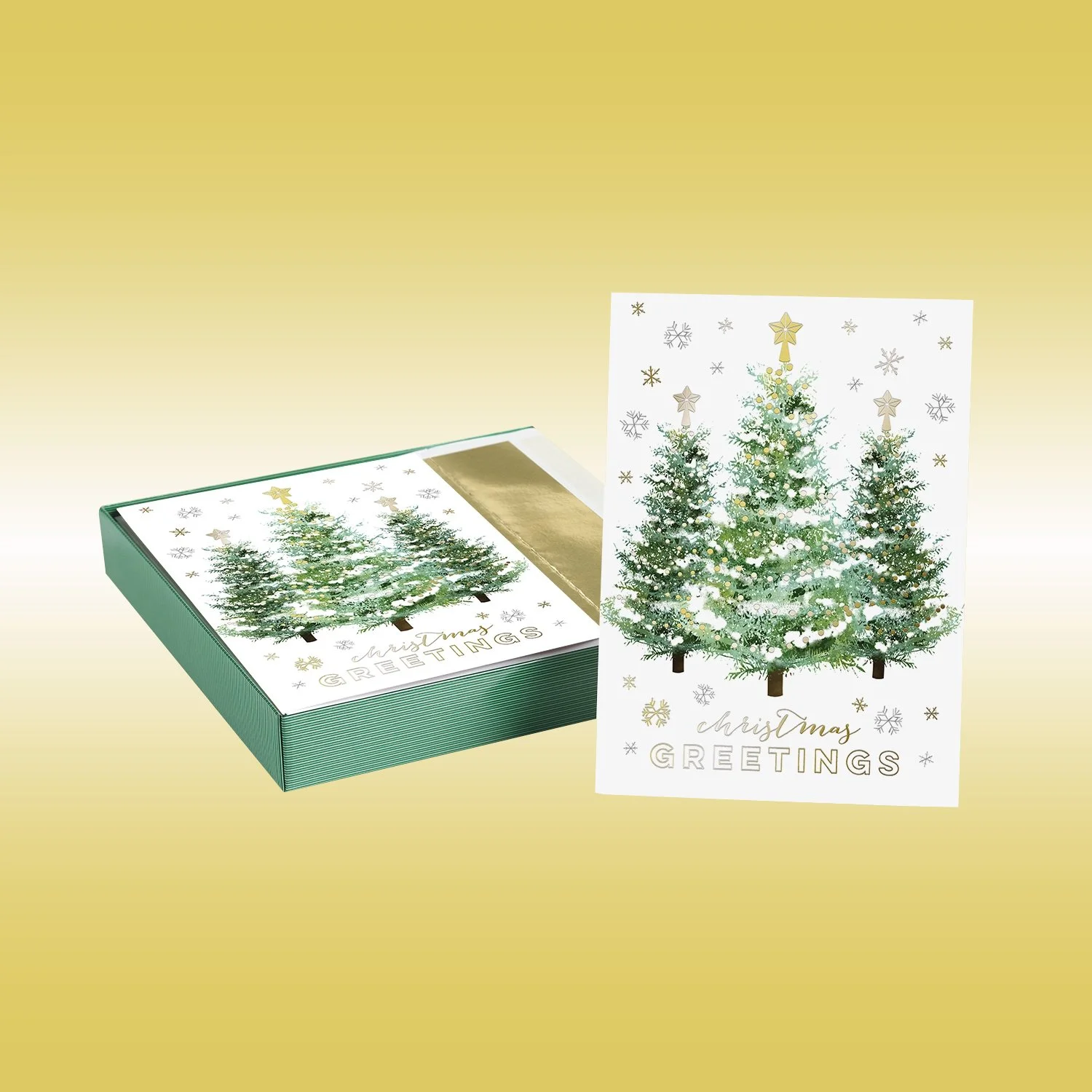Gold Trimmed Trees Boxed Holiday Cards - Masterpiece Studios.jpg