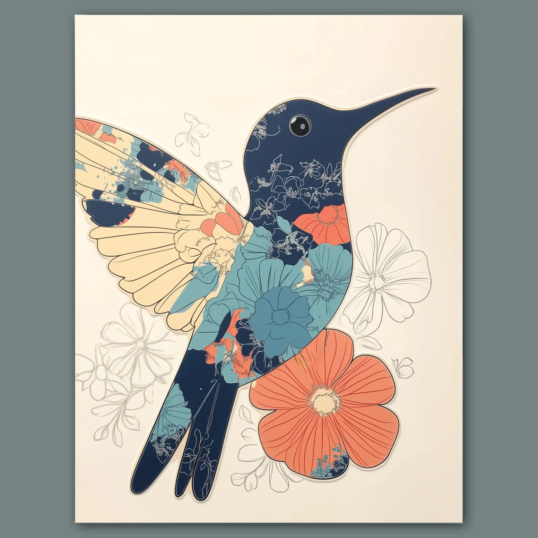 Hummingbird in Spring Greeting Card