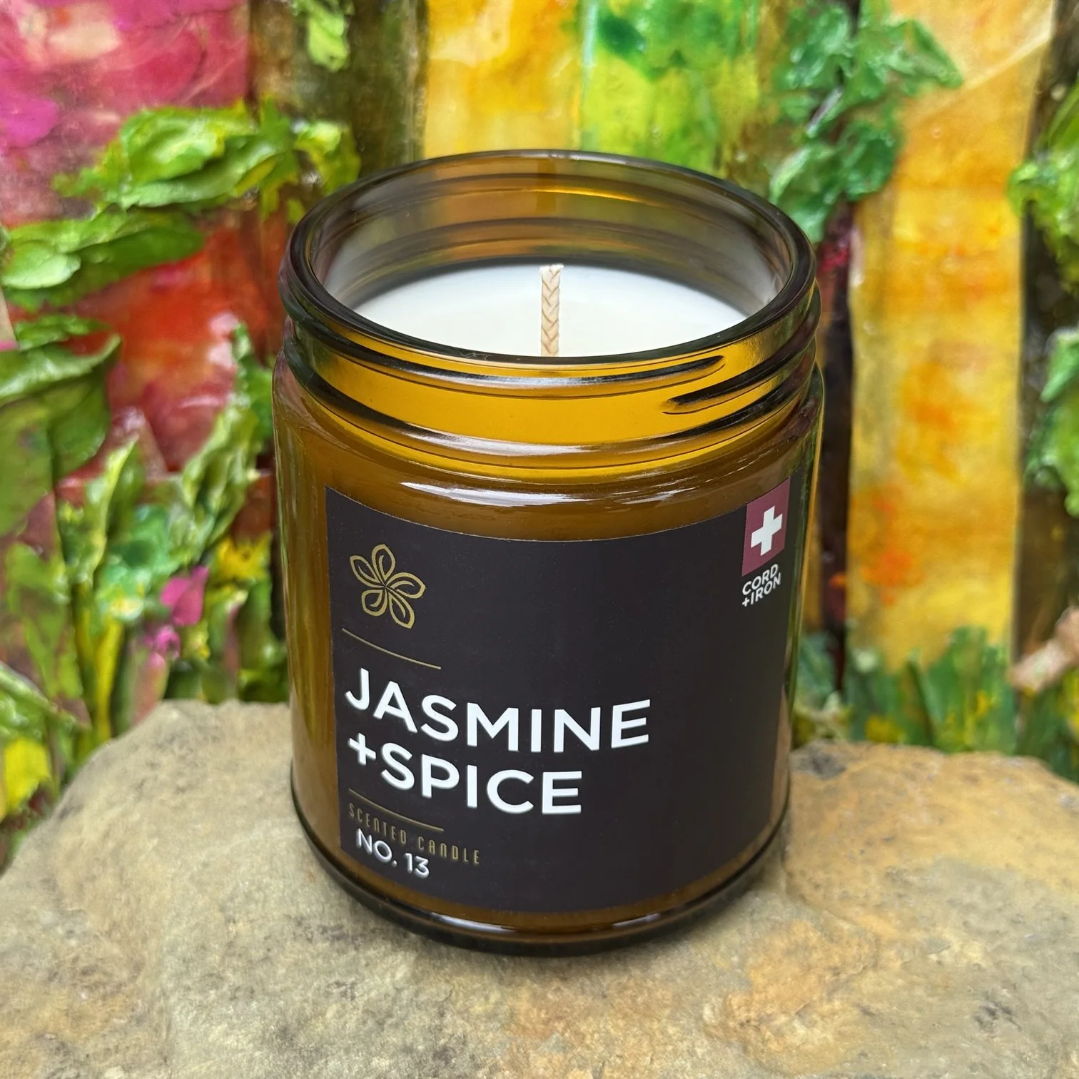 IMG_5574 Jasmine + Spice Soy Candle - Amber Jar Wick - Cord & Iron.jpg