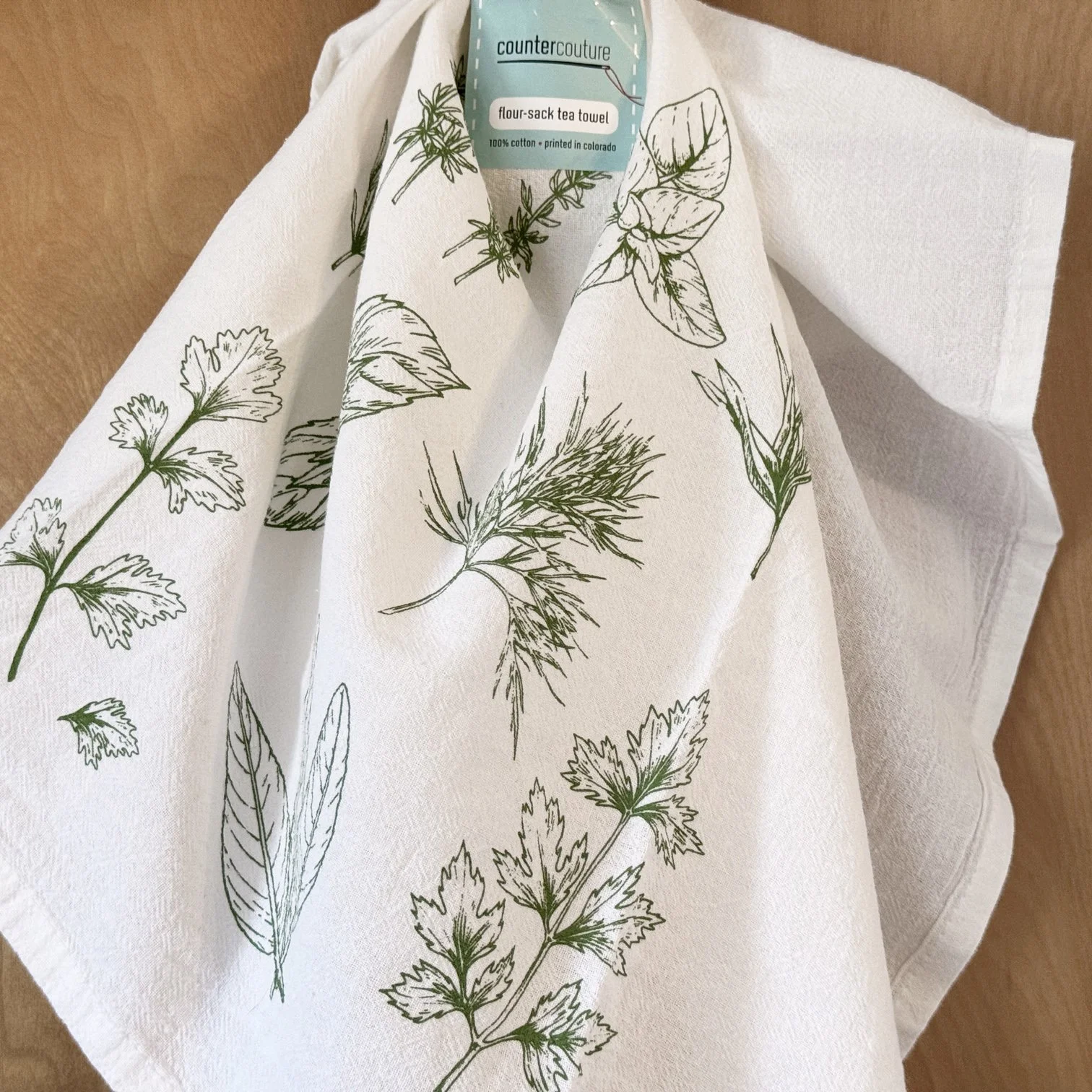 IMG_5108 Herbs Tea Towel | Screen Printed | Made in USA - Counter Couture.jpg
