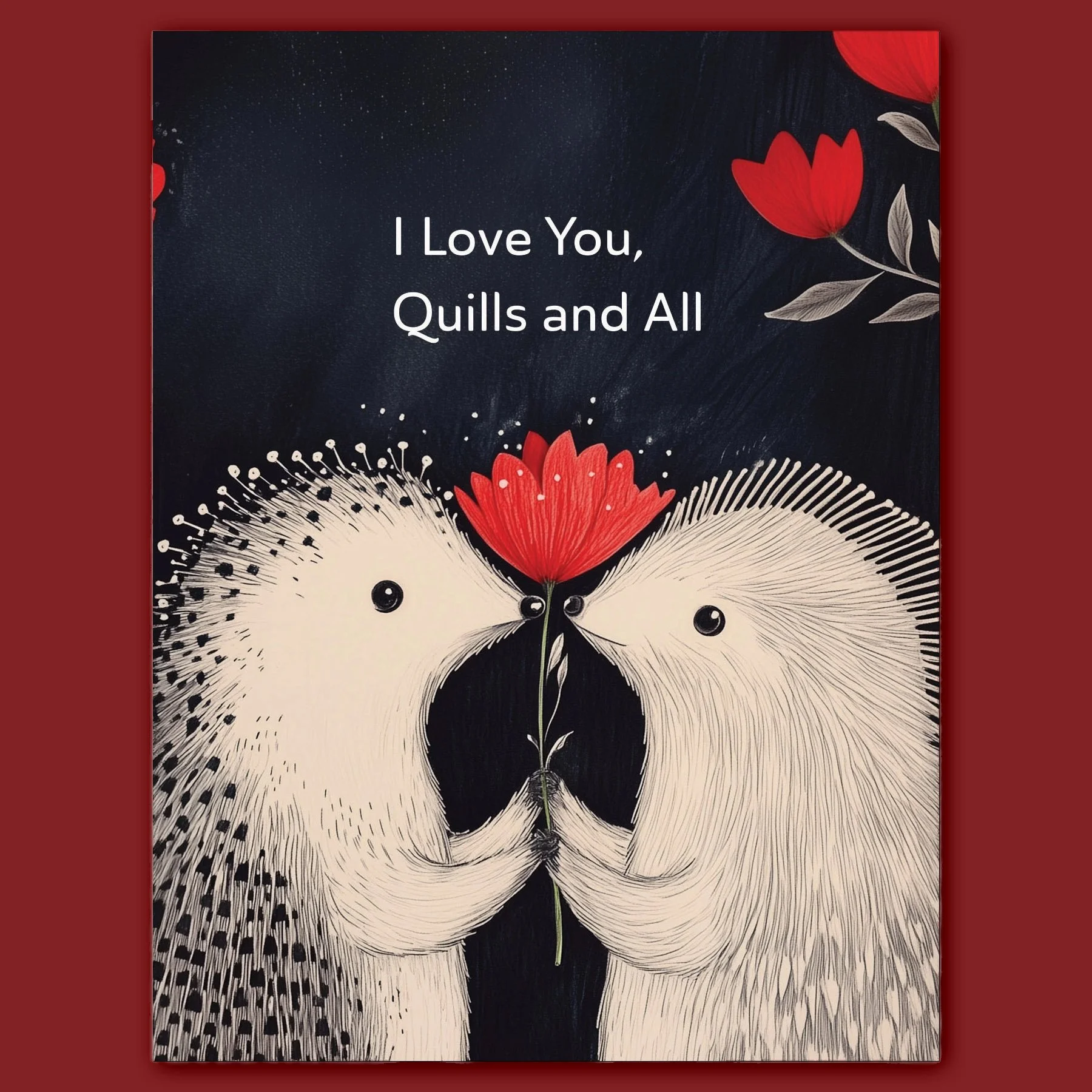 Quills and All Love Greeting Card