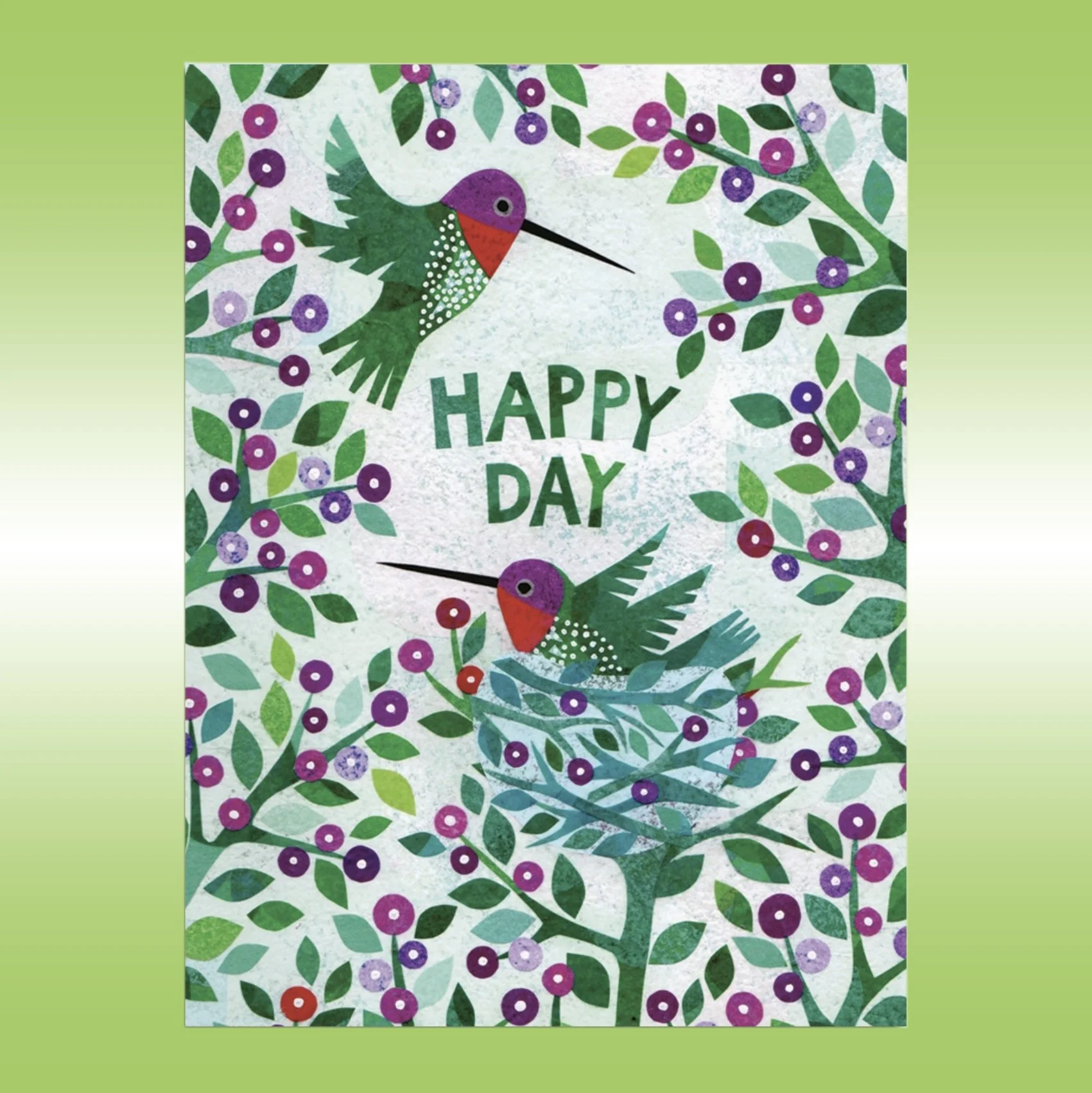 Happy Day Hummingbird Get Well Card