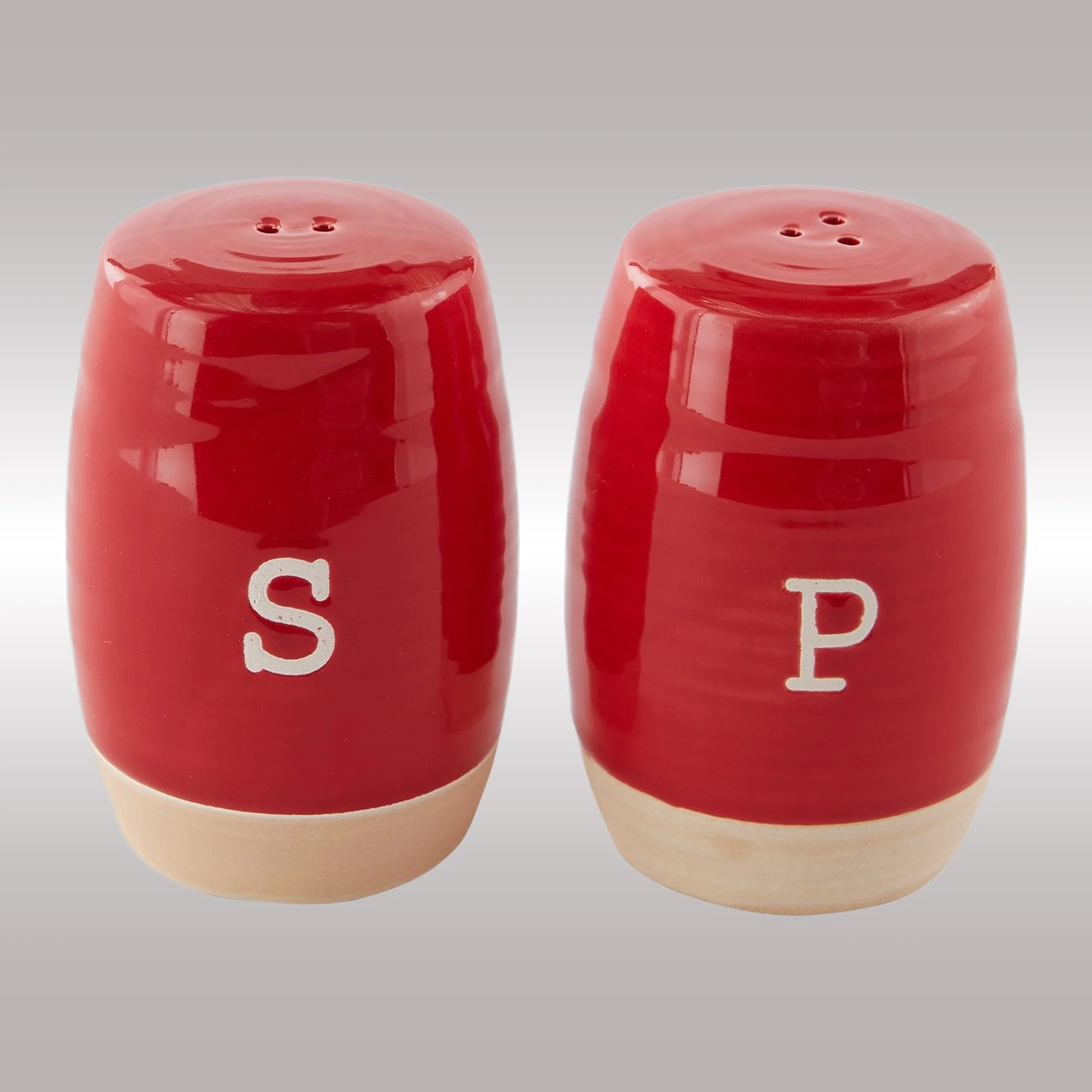 Red Ceramic Salt and Pepper Shakers