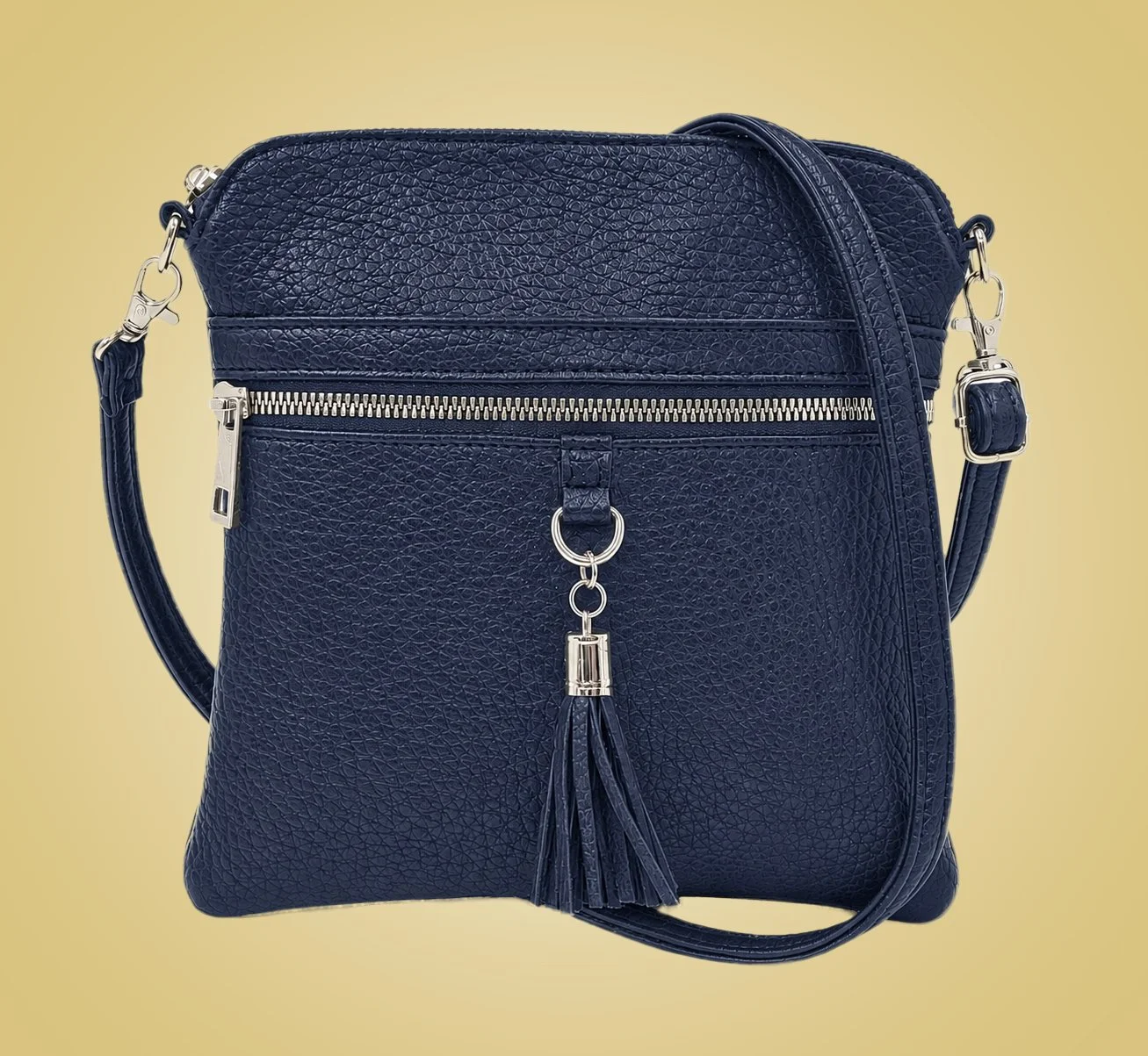 Holly Tassel Front Crossbody Bag ~ Navy