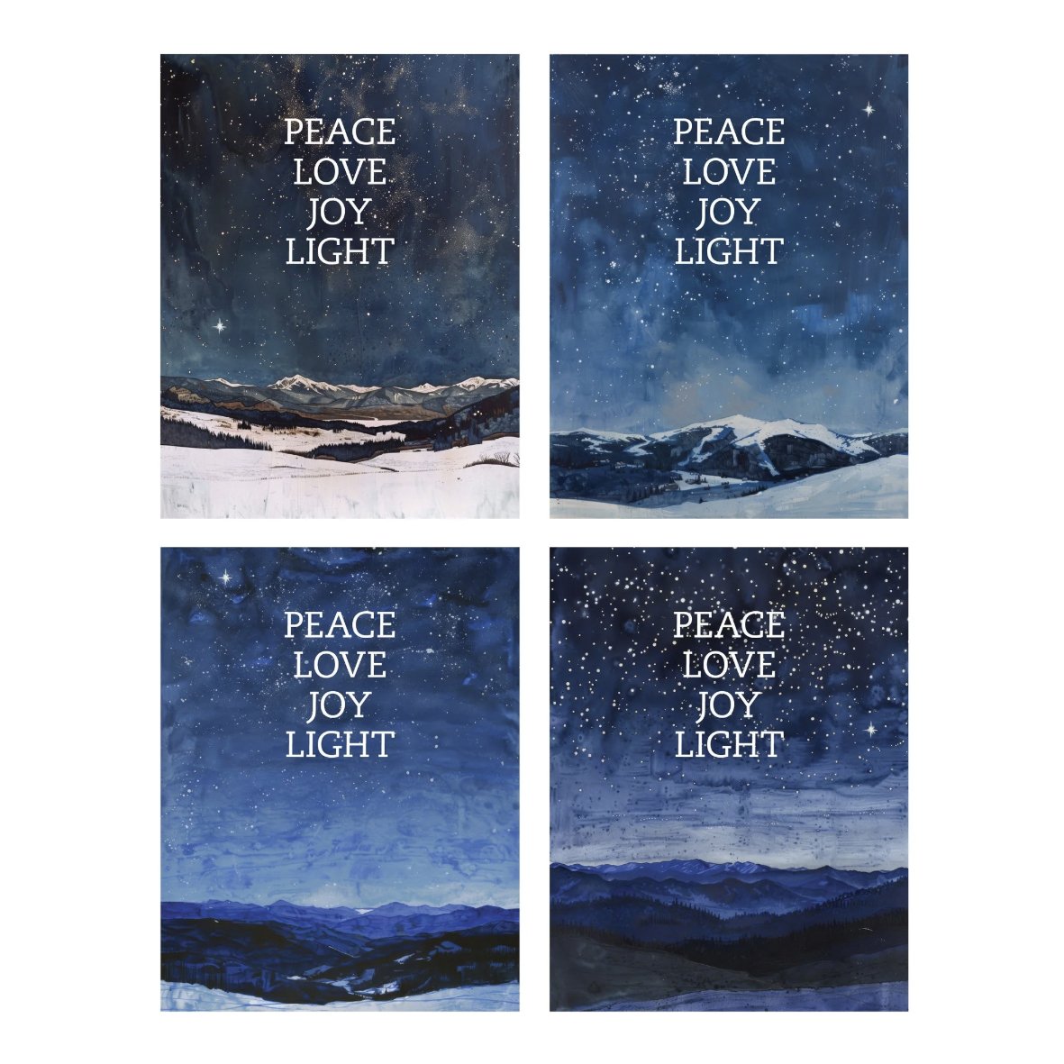 Mountain Starlight Holiday Box Set Notecards - Waterknot.jpg