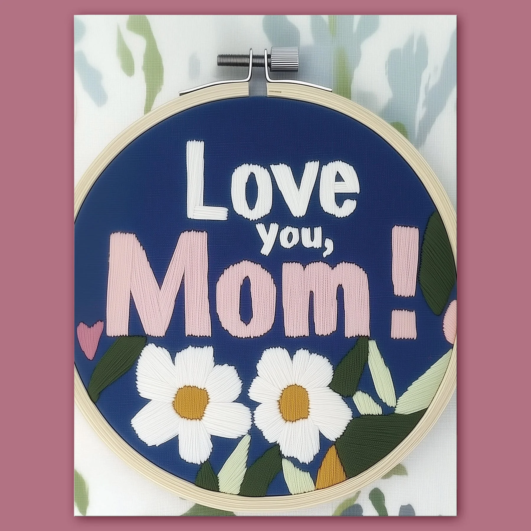 Embroidery Mother's Day Greeting Card
