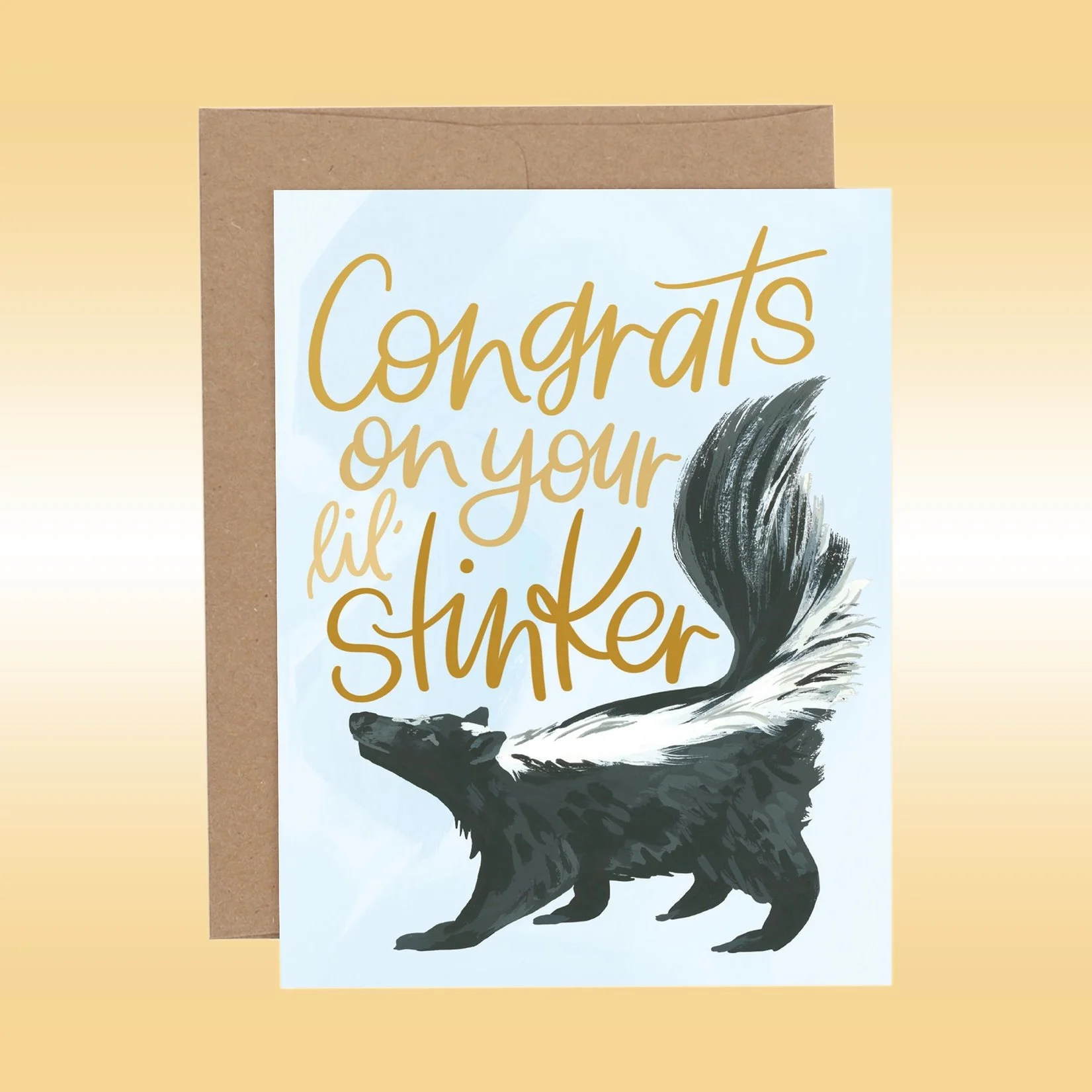 Little Stinker Baby Greeting Card - 1Canoe2.jpg