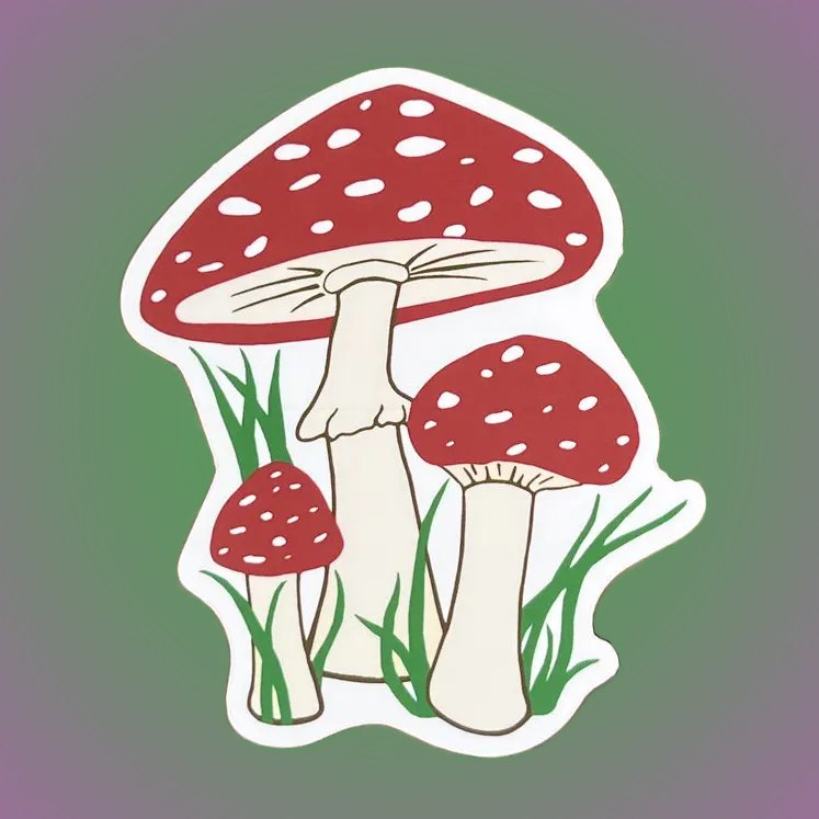 Toadstool Mushroom Sticker - Counter Couture.jpg