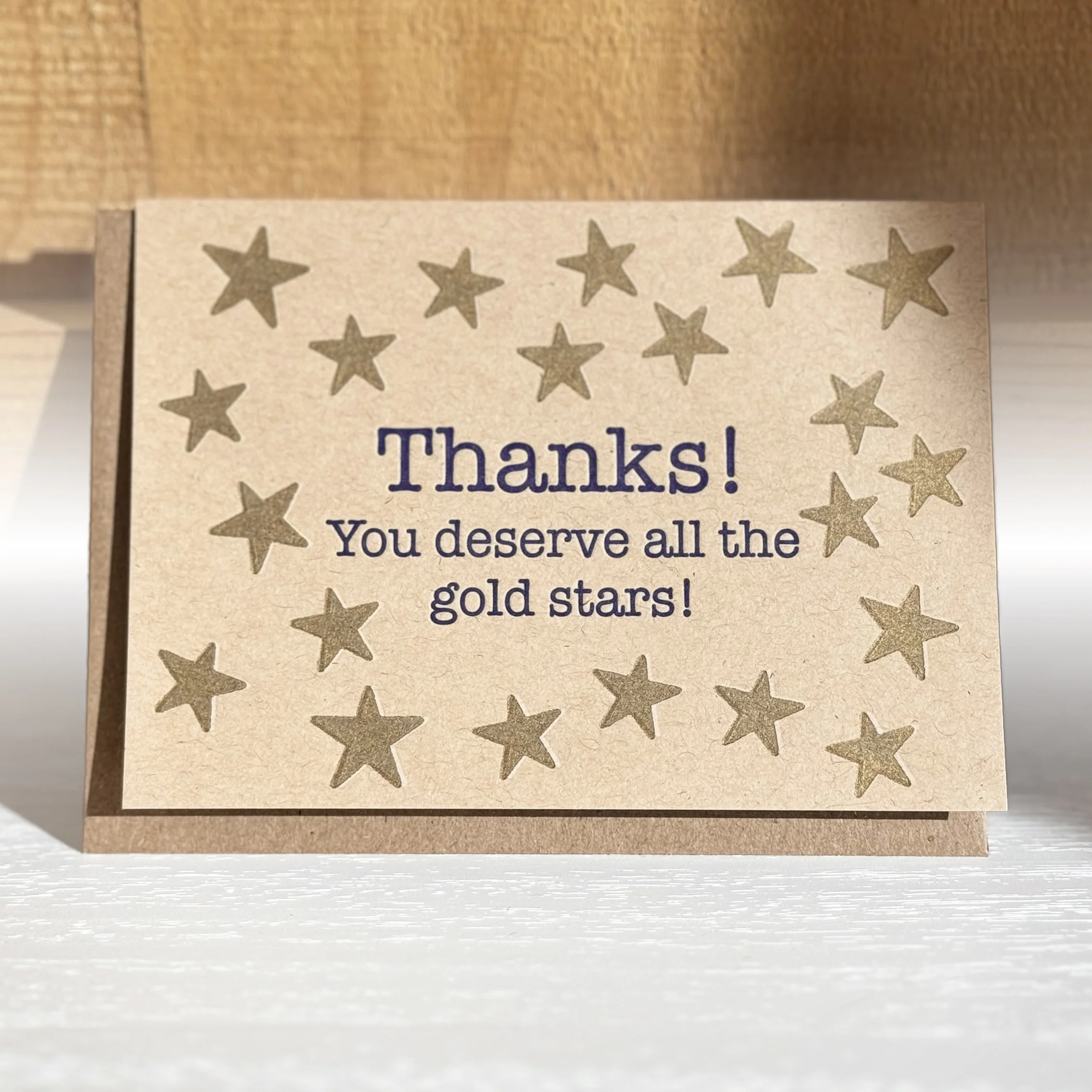 Star Thanks Greeting Card