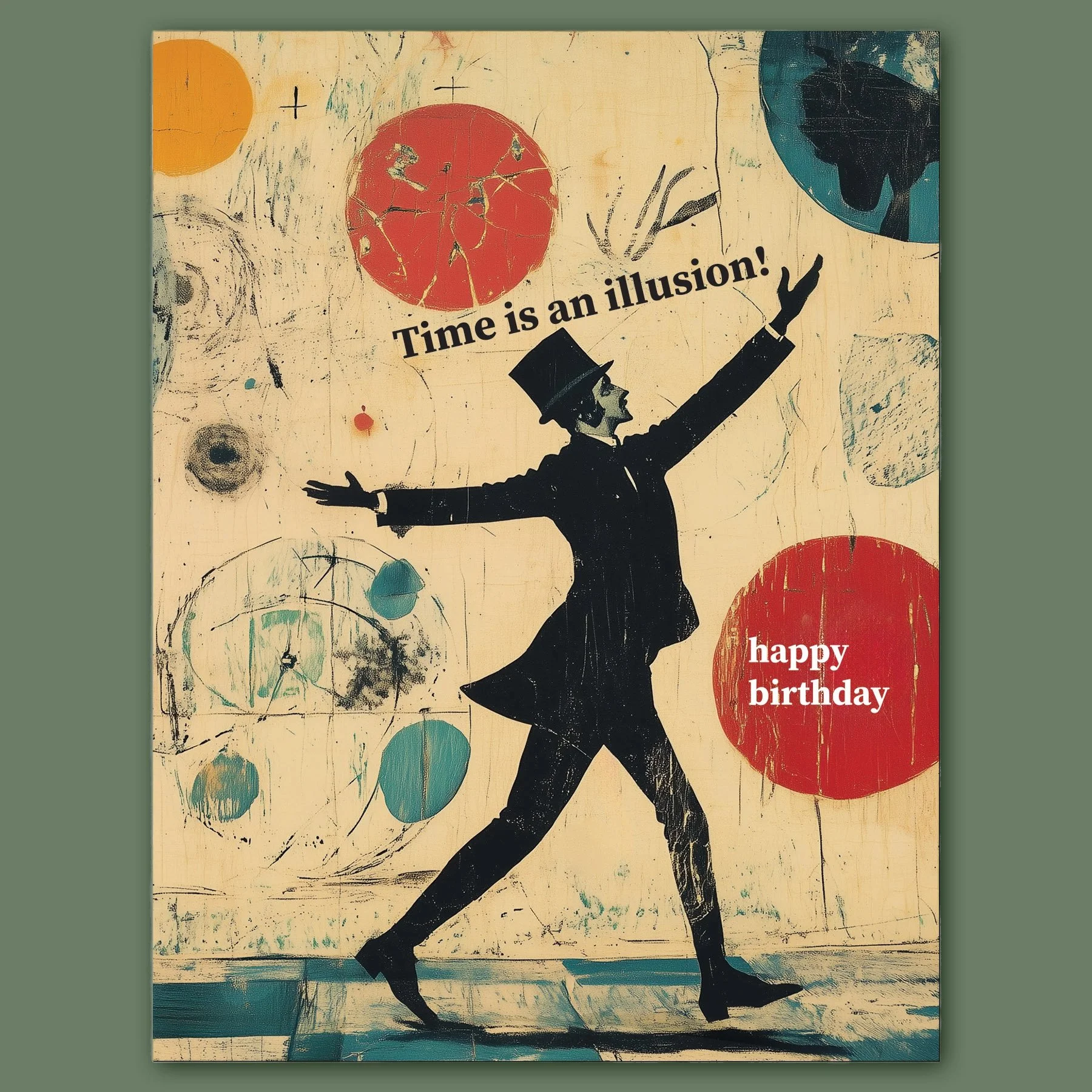 Time Is An Illusion Birthday Greeting Card