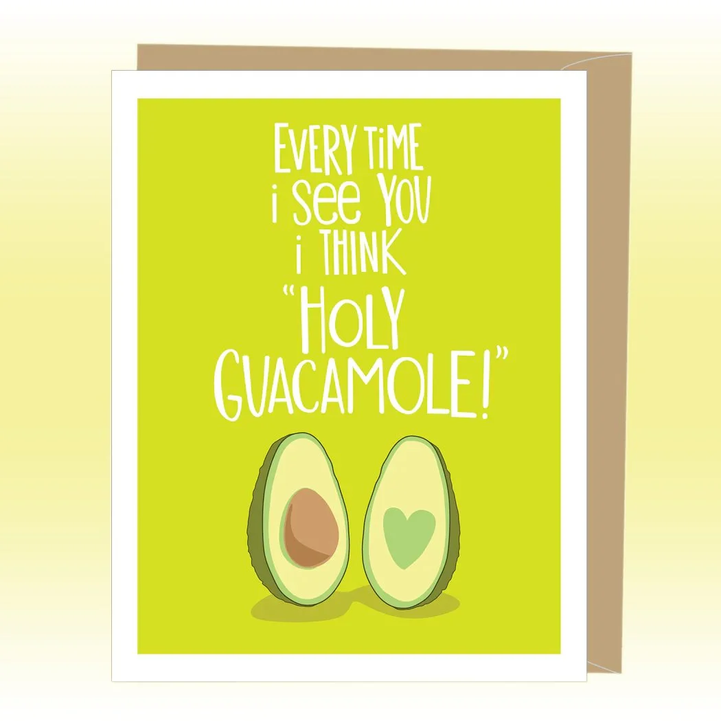 Holy Guacamole Valentine's Day Card