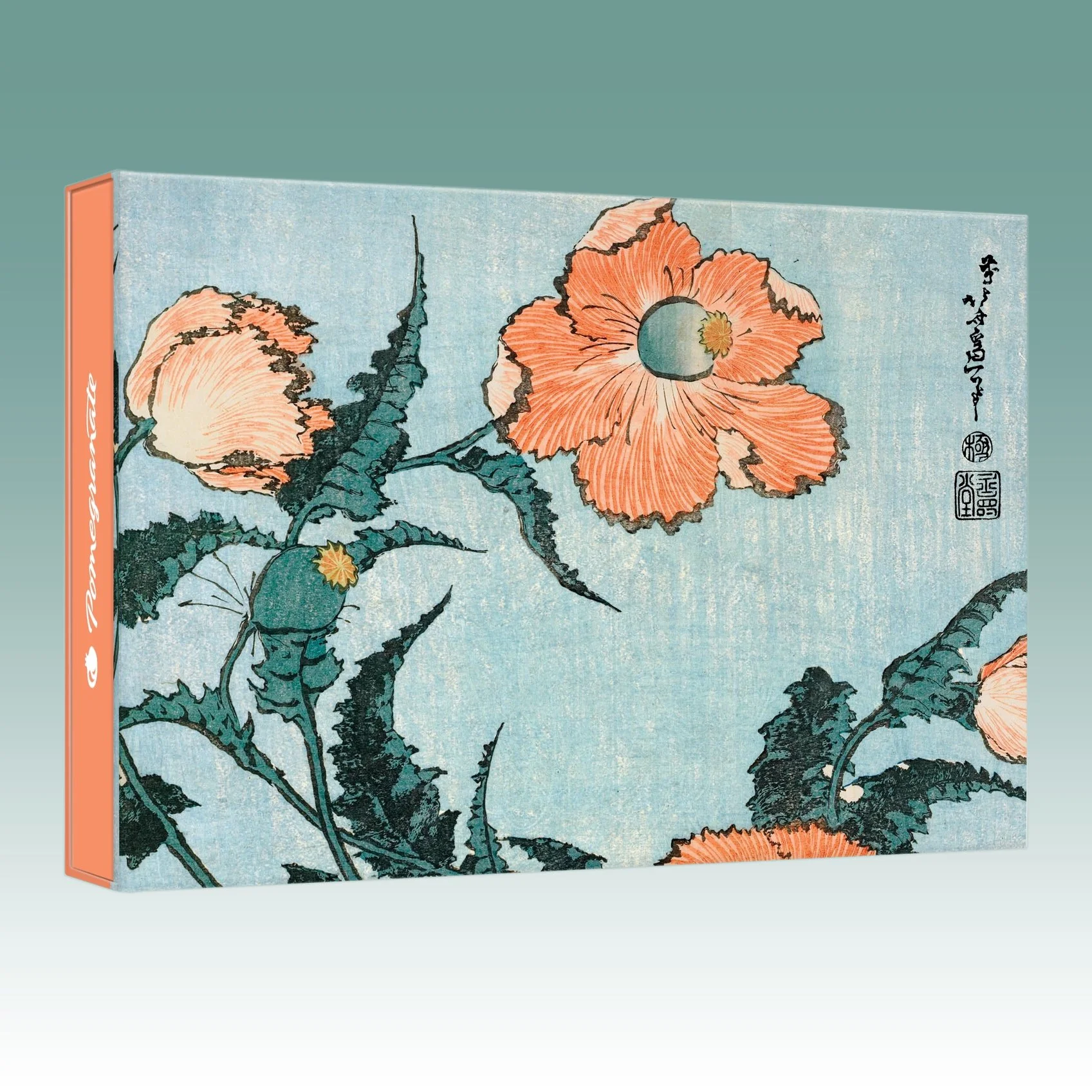 Hokusai- Poppies Small Boxed Cards - Pomegranate.jpg