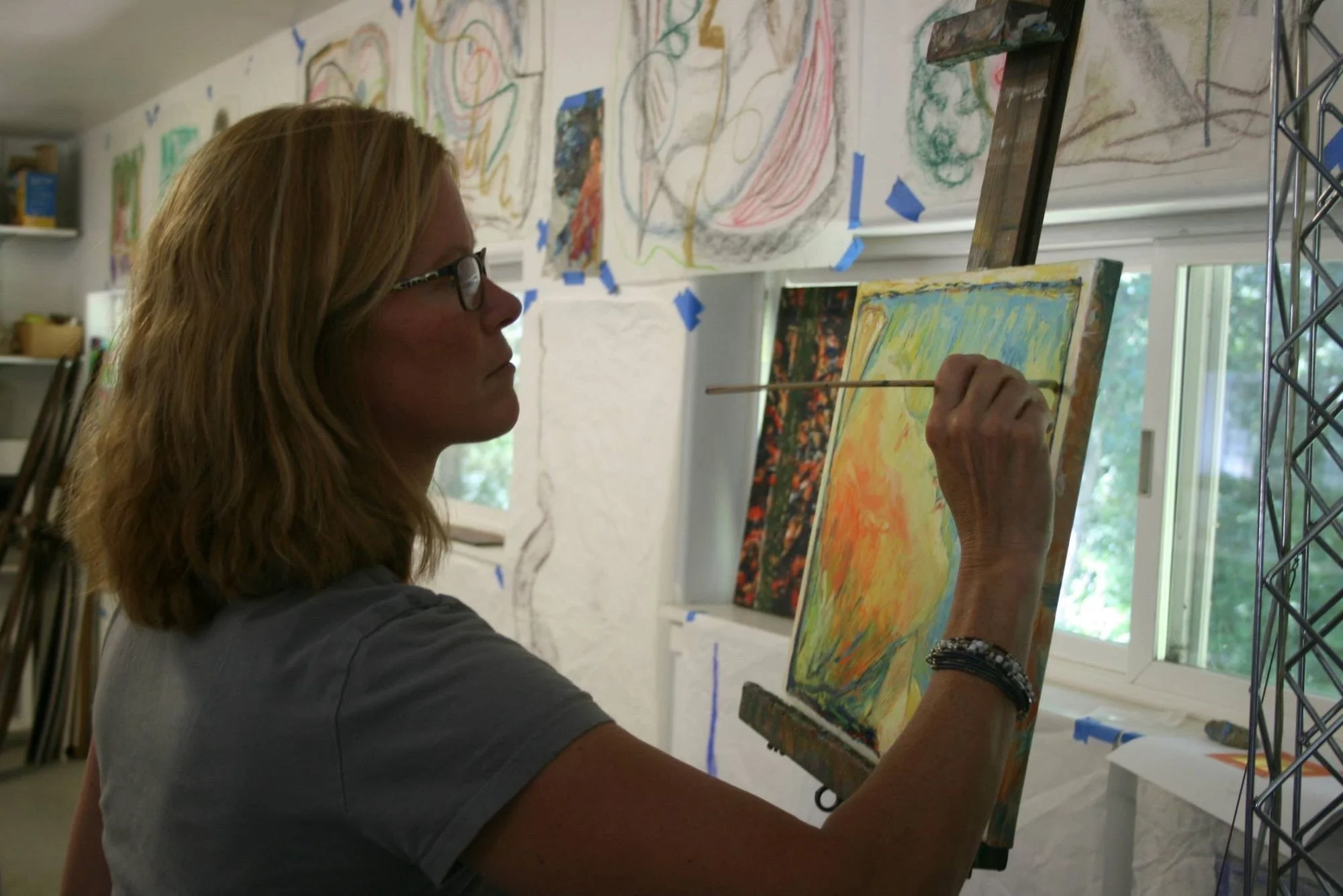 Find out more about our art teacher here .