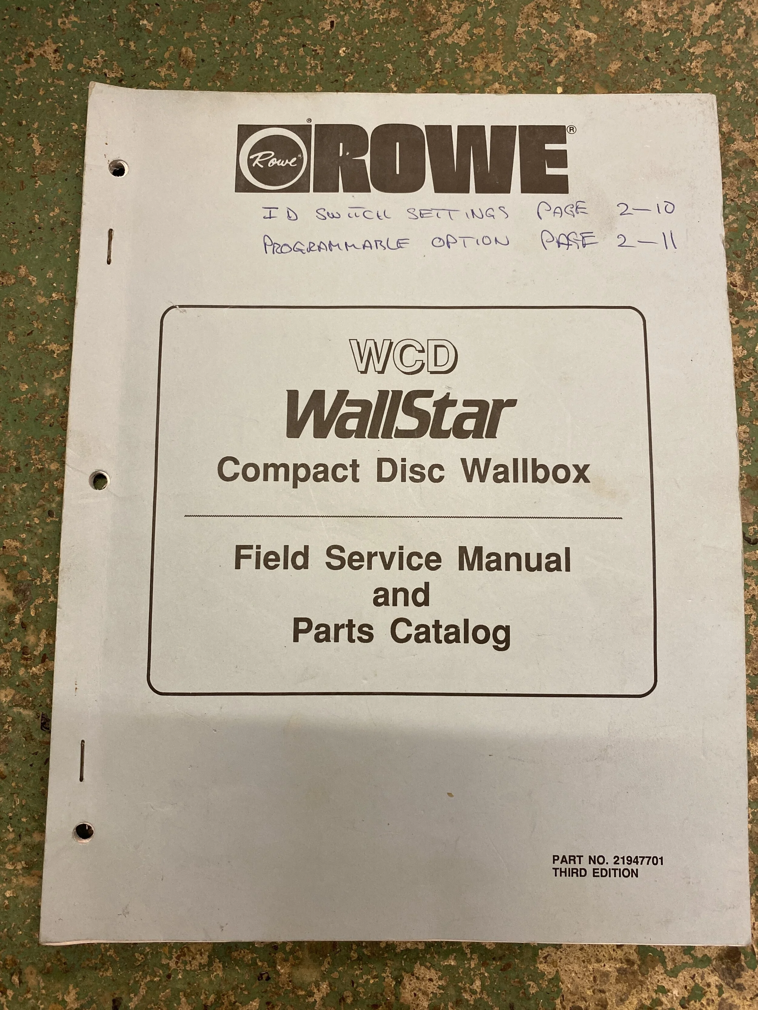 NSM ESV ES5 CD Jukebox manual — CoinOp King