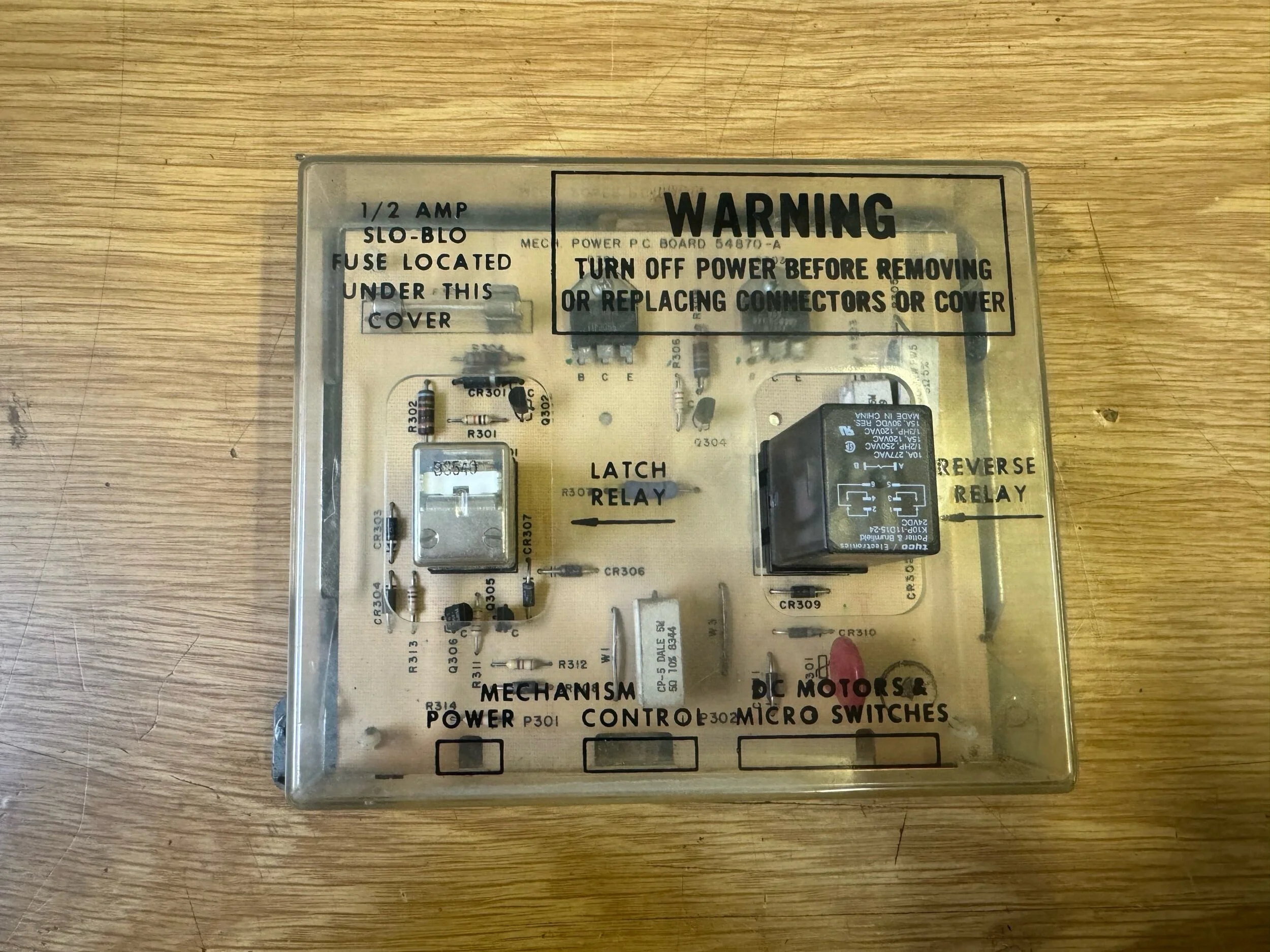 【中古】 Devotchika / Una Volta Rockola - Mech power pc board 54870-A — Coin-Op King