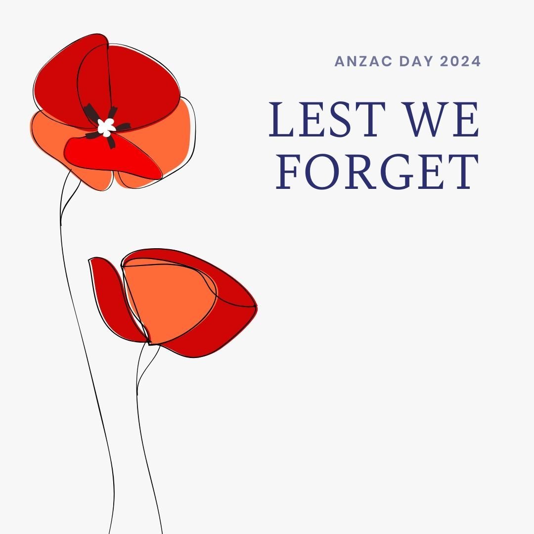 Today, we honour the courage and sacrifice of men and women who served and continue to serve their country. 

Lest we forget. 

Our offices will be closed today and tomorrow, reopening on Monday the 29th of April. 

#LestWeForget #AnzacDay