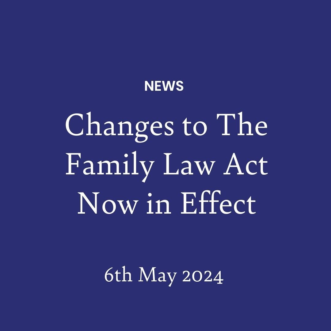 NEWS: Today the changes to the Family Law Act 1975 came into effect. The changes will impact the way the Court considers parenting matters. 

The changes prioritise the safety of children and caregivers. 

The changes simplify the factors to be consi