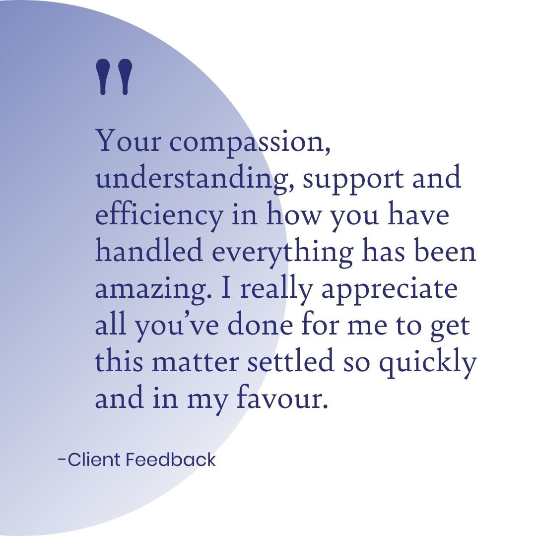 Our fantastic Associate Tania received this thoughtful feedback from a grateful client.

Acknowledging the care and commitment our team brings to every matter is important to us. At CE Family Law, we take a proactive and respectful approach, balancin