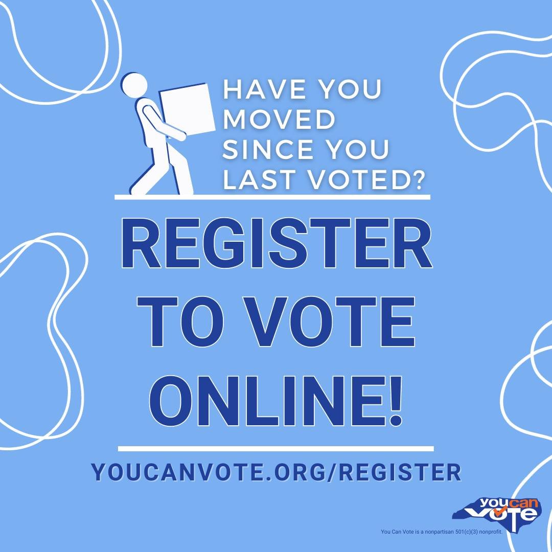 If you are a NCDMV customer, you can register or update your voter registration online TODAY! Visit www.youcanvote.org/register to learn more. Make sure your voice is heard &amp; #Vote2024! (link in bio)