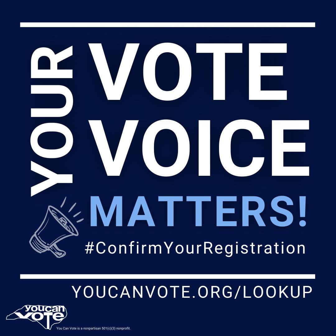 YCV is here to get you prepared and ready for upcoming elections! Make sure you're registered at the correct address by visiting youcanvote.org/lookup. (link in bio)