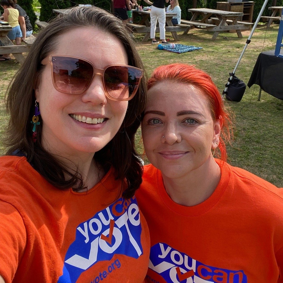 Kate Fellman and our newest YCV staffer, Jenn F, had a great time educating and empowering voters at the Maker's Market event at Heist Brewery in Charlotte. Help us register more voters in 2024! youcanvote.org/volunteer (link in bio)