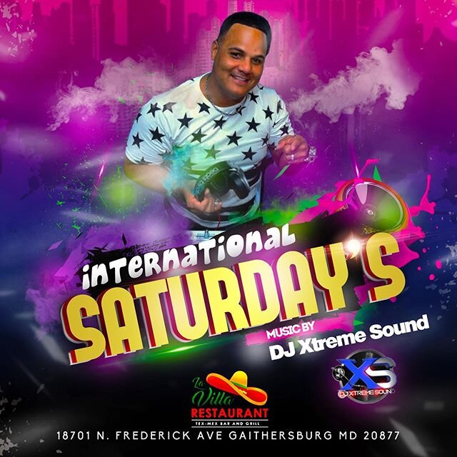 🔥🔥// It&rsquo;s Official... I&rsquo;ll be spinning This Saturday at La Villa!! Let&rsquo;s dance the night away - Best Latin Music &ldquo;Salsa, Bachata, Merengue, Reggaeton, Cumbia etc&rdquo; // 🔥🔥
#partywithxtreme