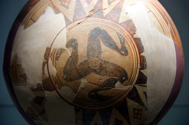 ancient triskelion symbol - Agrigento, Sicily