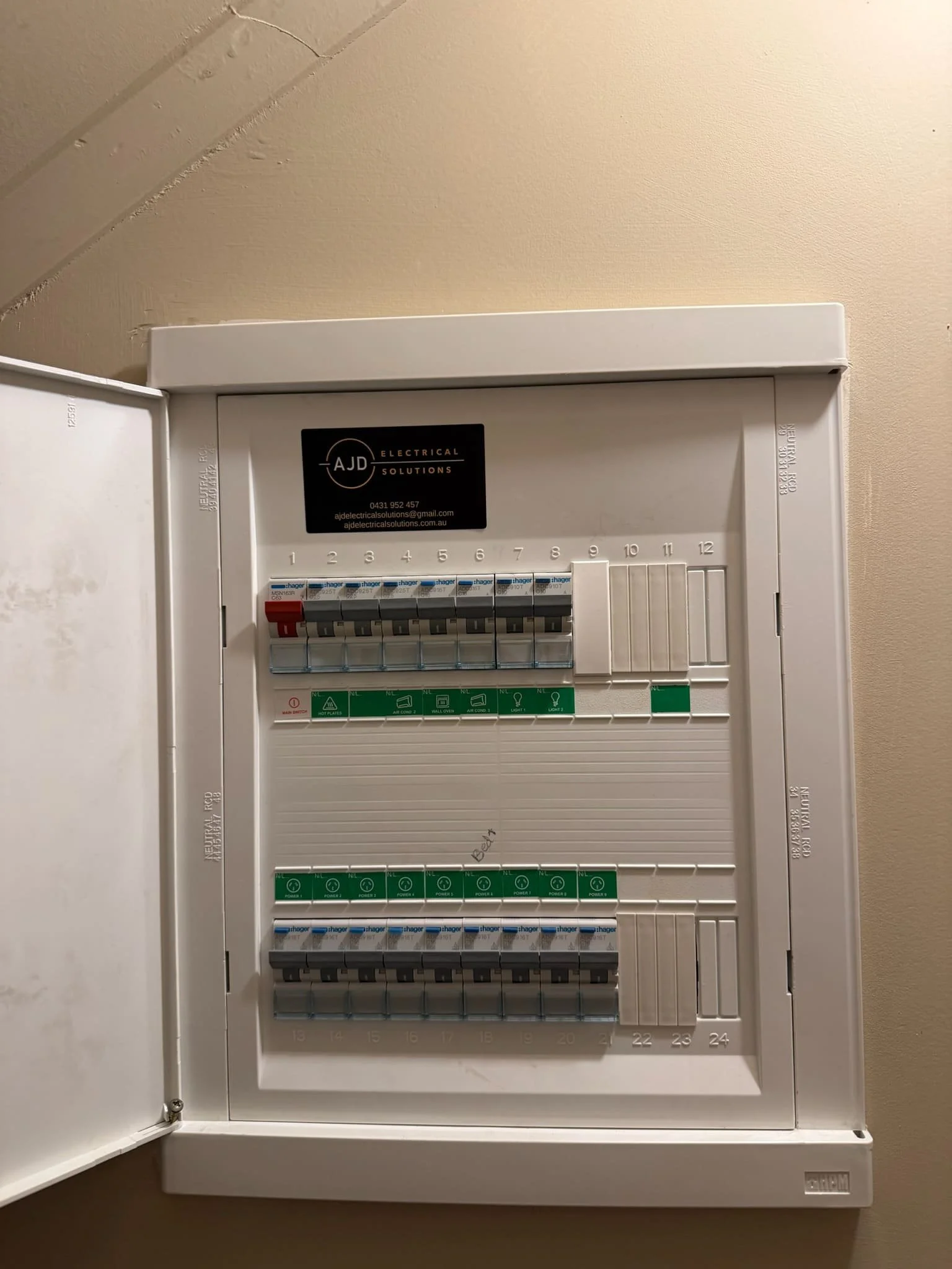 new switchboard installed in melbourne