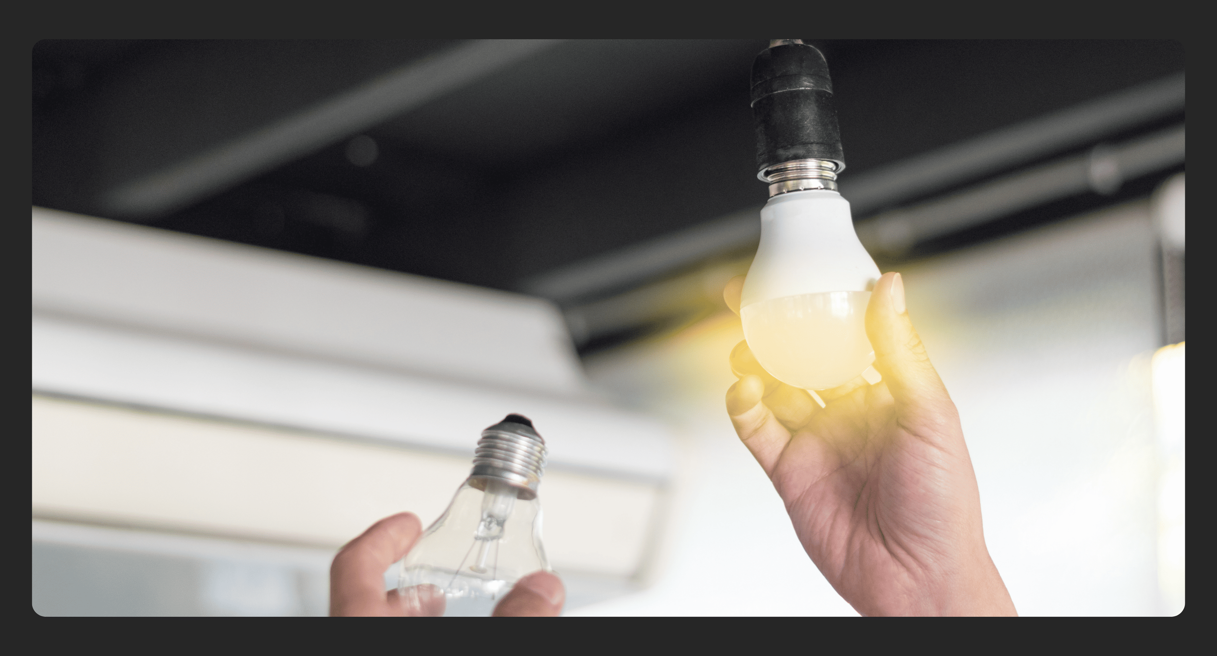 installing LED lighting from old incandescent light bulb