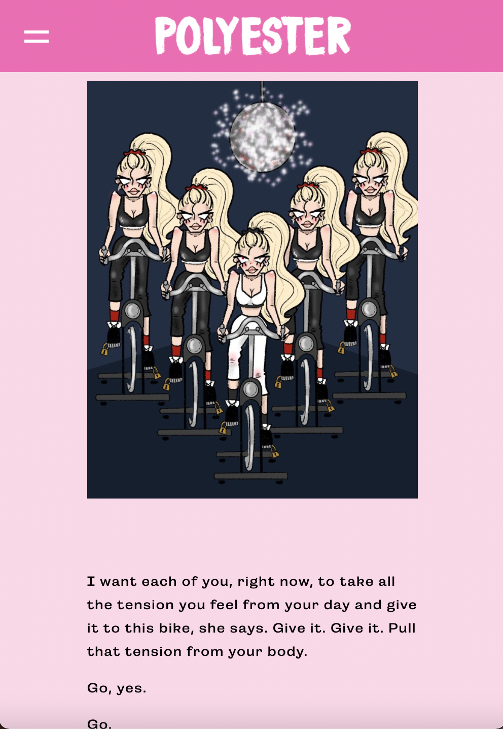 3 Illustrations published alongside a short story by Emily Unwin in Polyester Magazine
