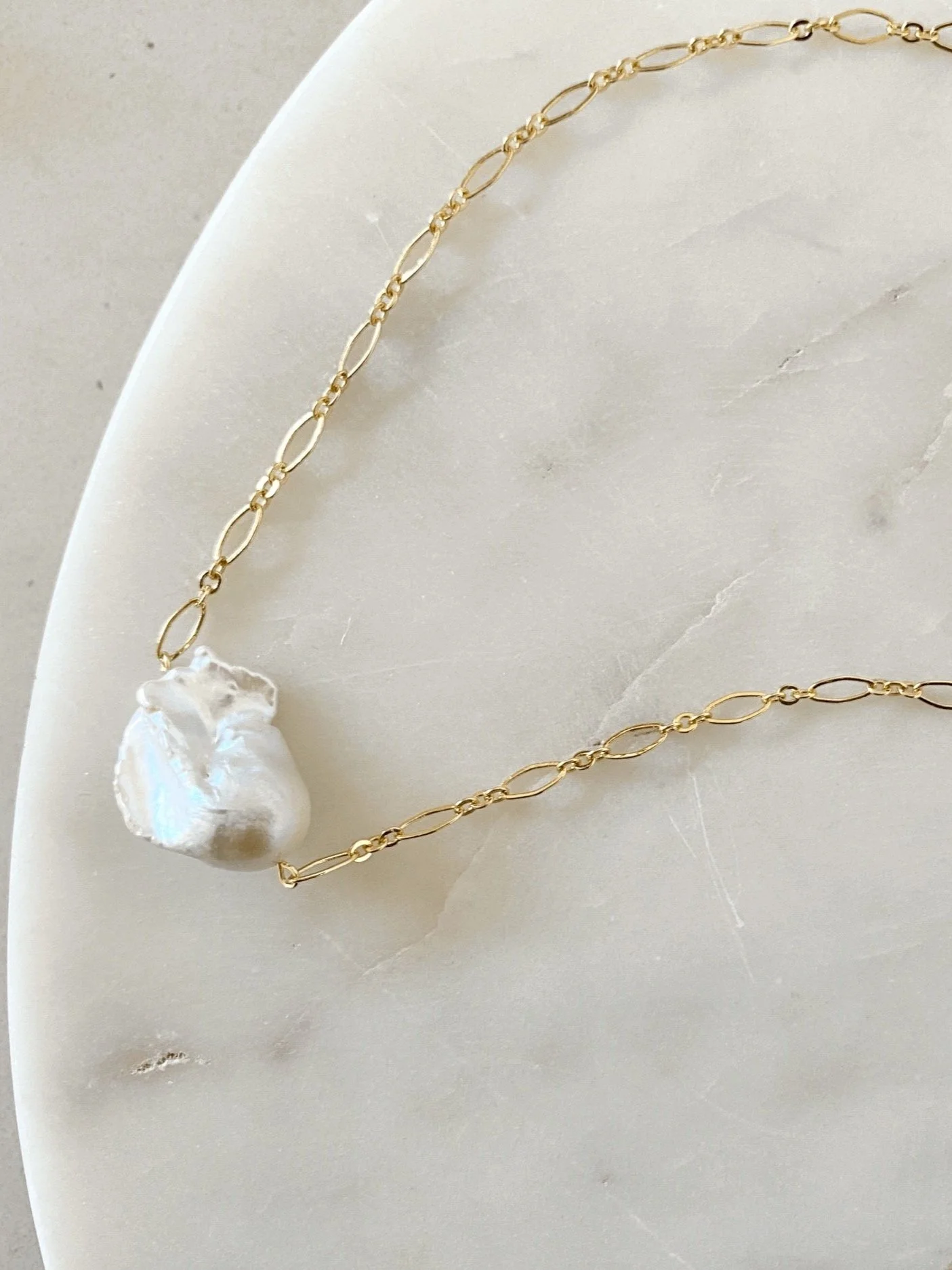 Baroque tonal necklace - adjustable